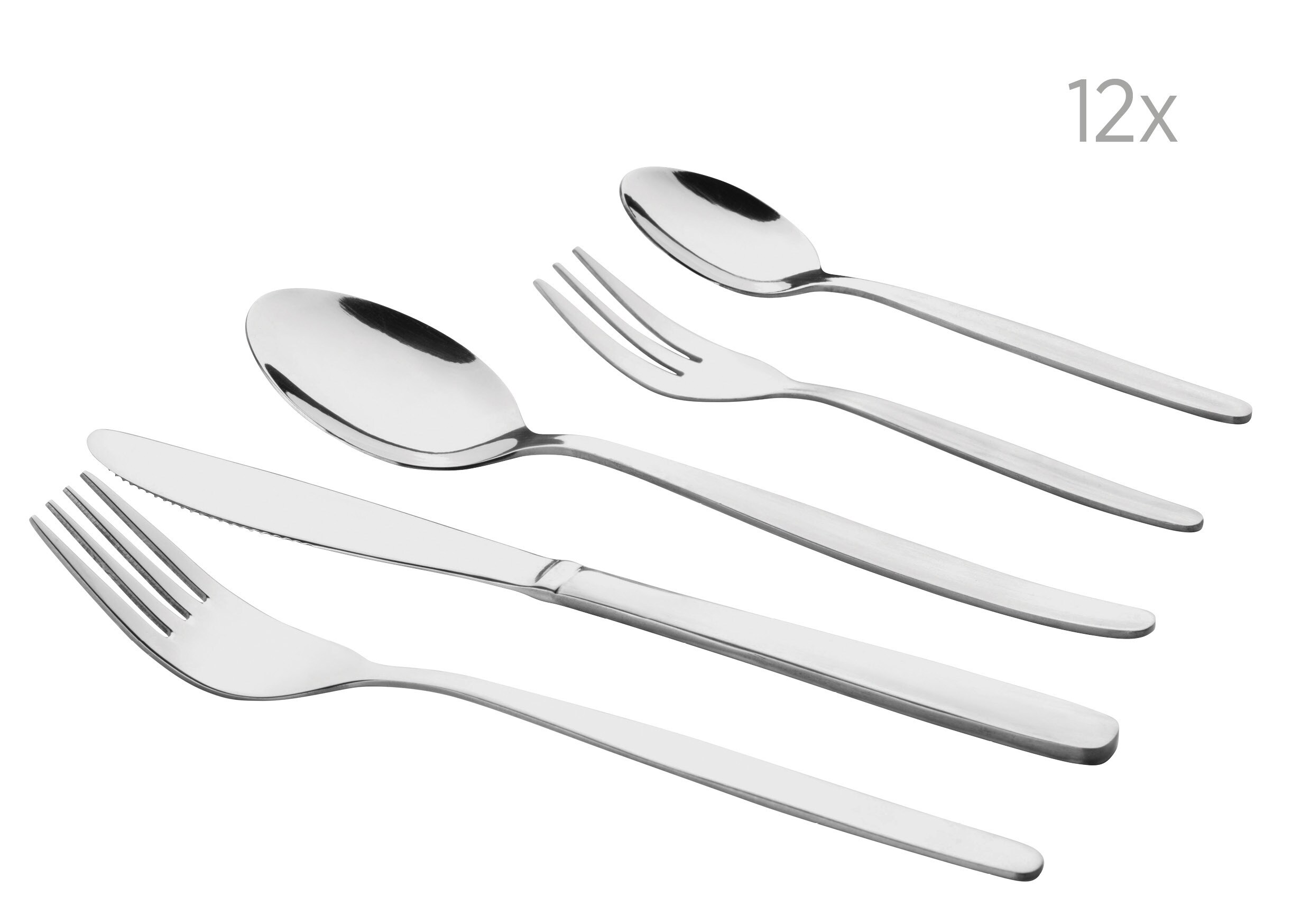 M&auml;ser Besteck-Set, Edelstahl Serie 200 Silber 