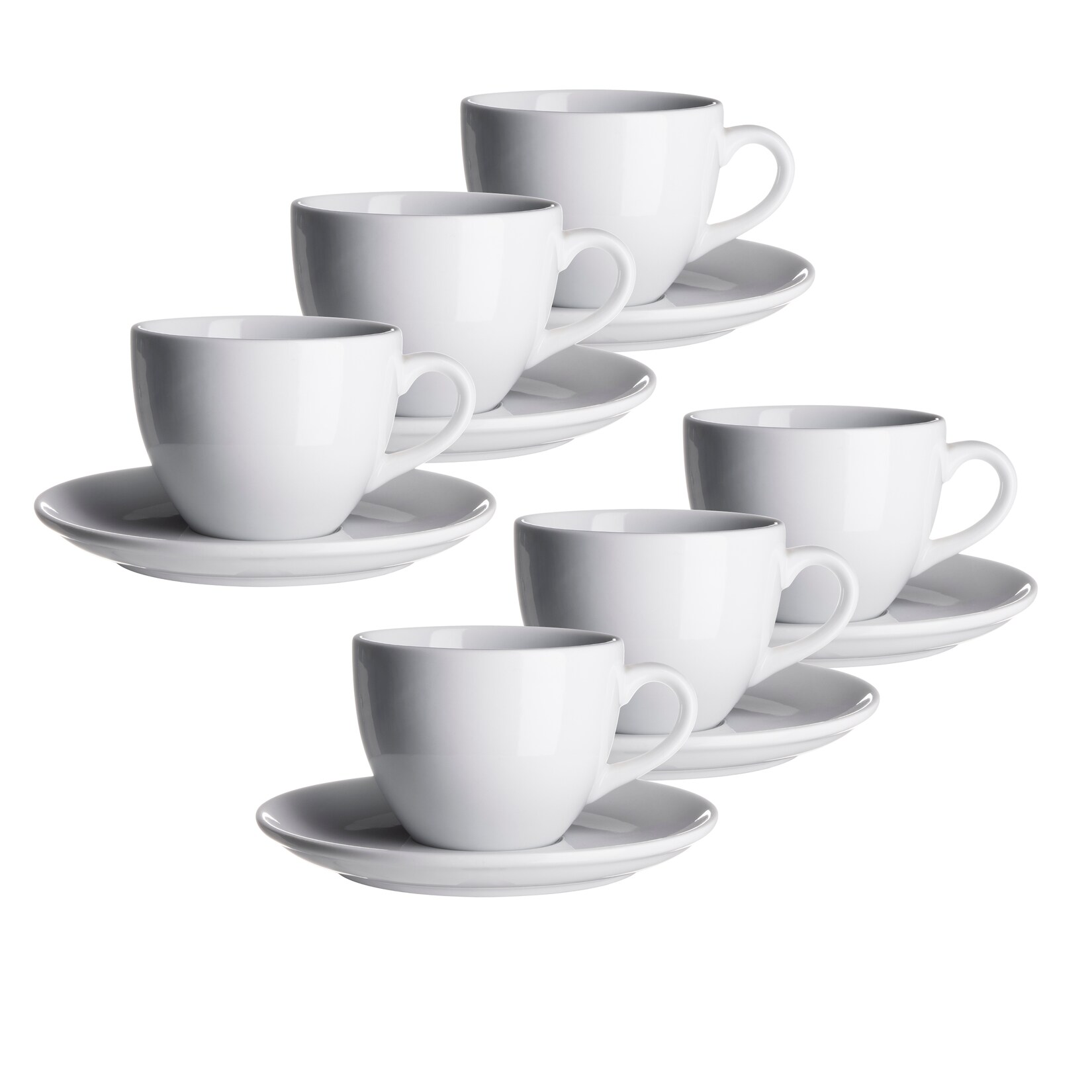 Kaffeetassen-Set, Porzellan COLOMBIA weiß