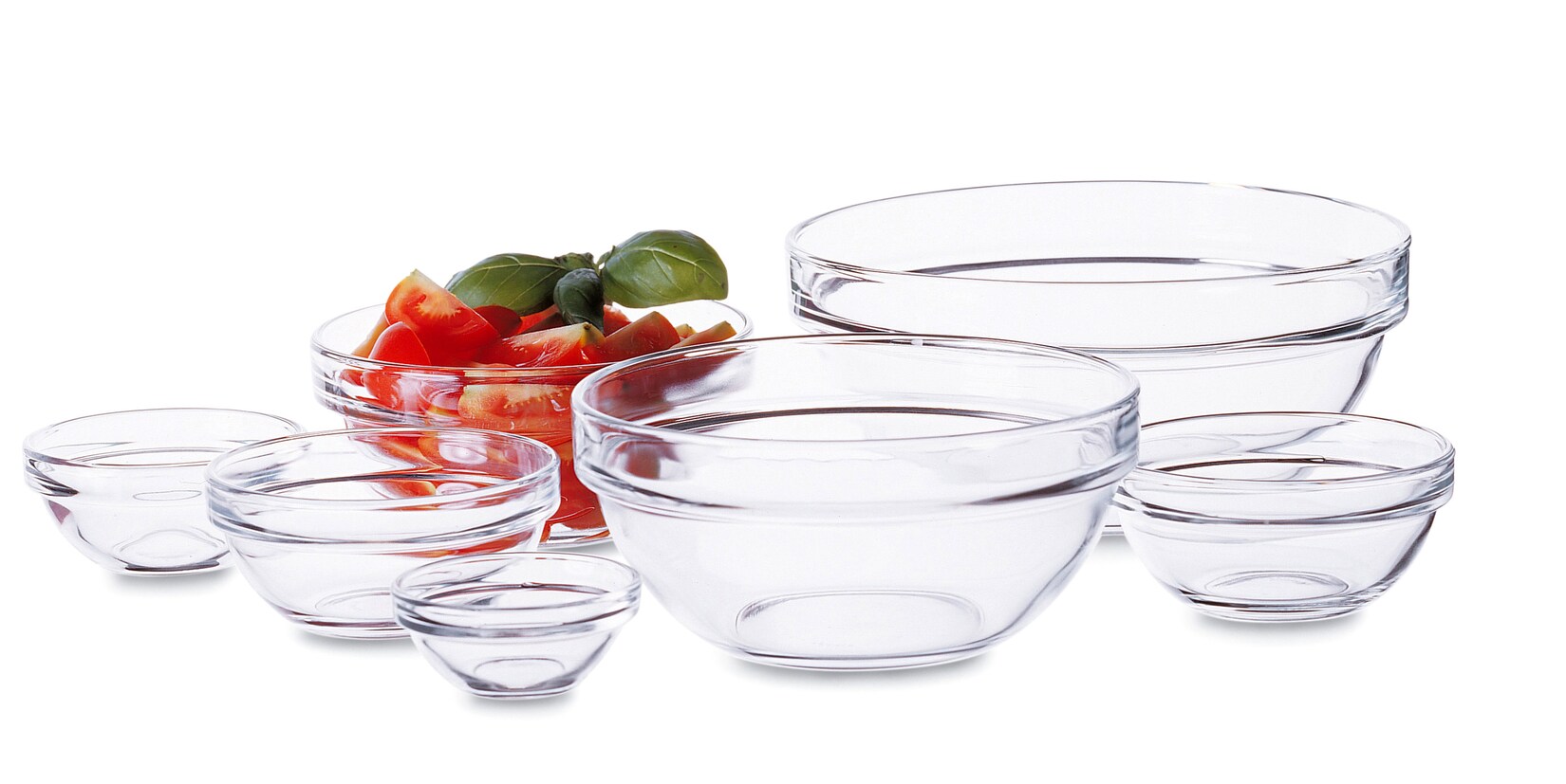 Schüssel 17 cm 6-er Set EMPILABLE Transparent