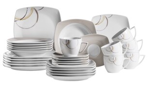 Mäser Kombiservice, Porzellan NELA Weiß 