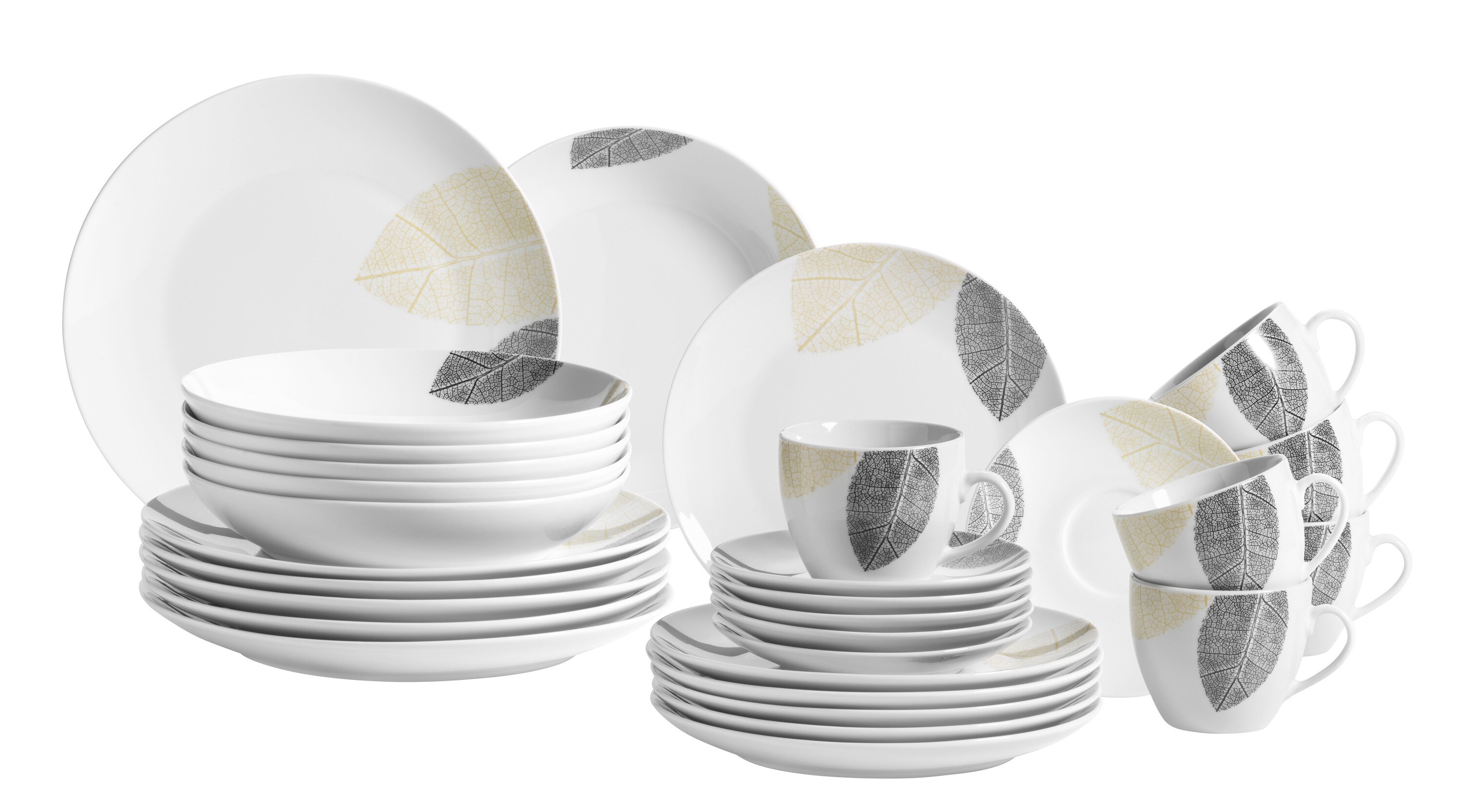 M&auml;ser Kombiservice, Porzellan Jona Wei&szlig; 