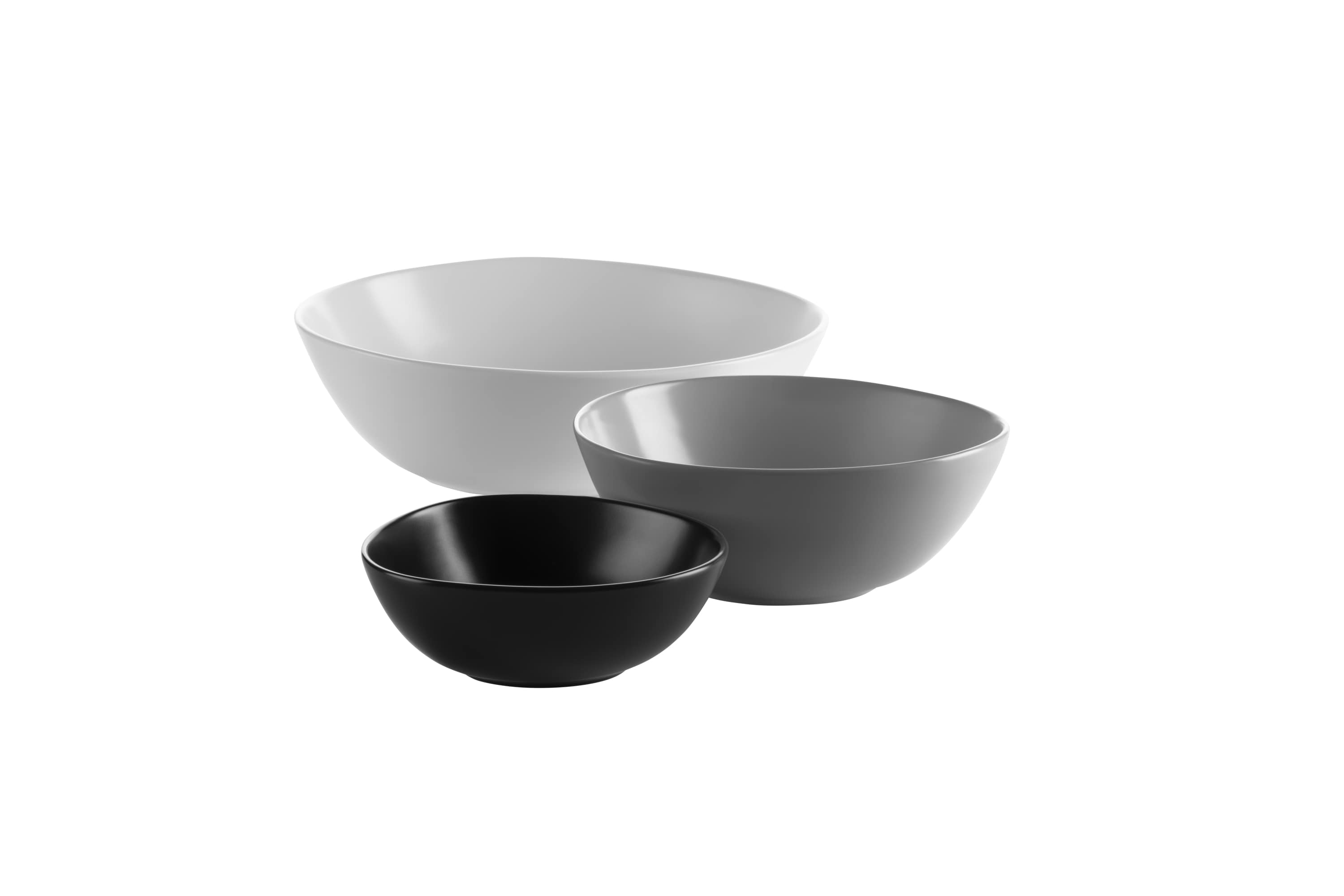 M&auml;ser Sch&uuml;sselset, Keramik GLENDALE Schwarz / Grau / Wei&szlig; 