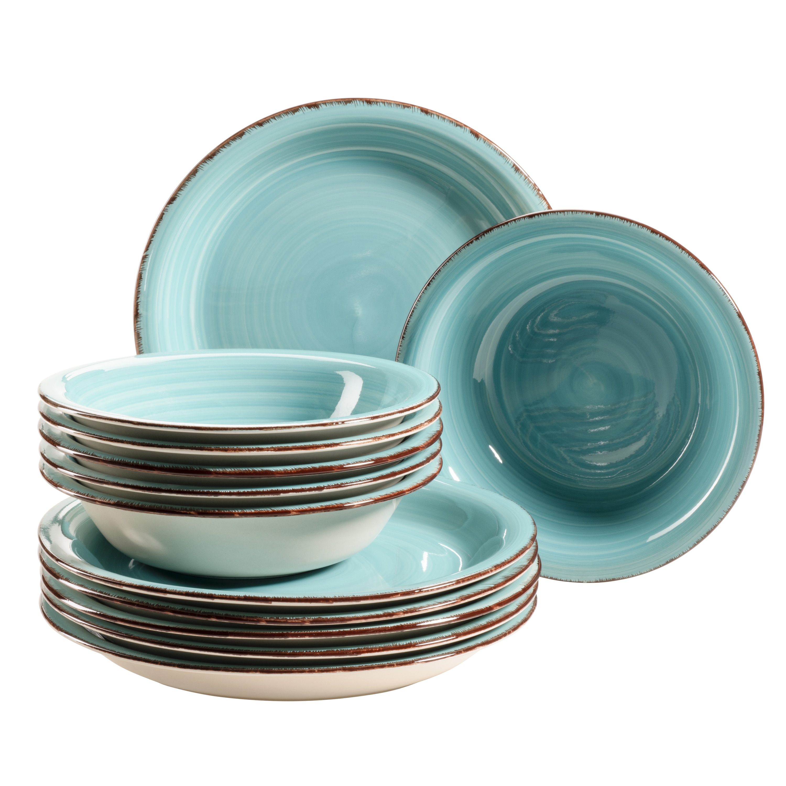 M&auml;ser Teller-Set, Steingut Lumaca 