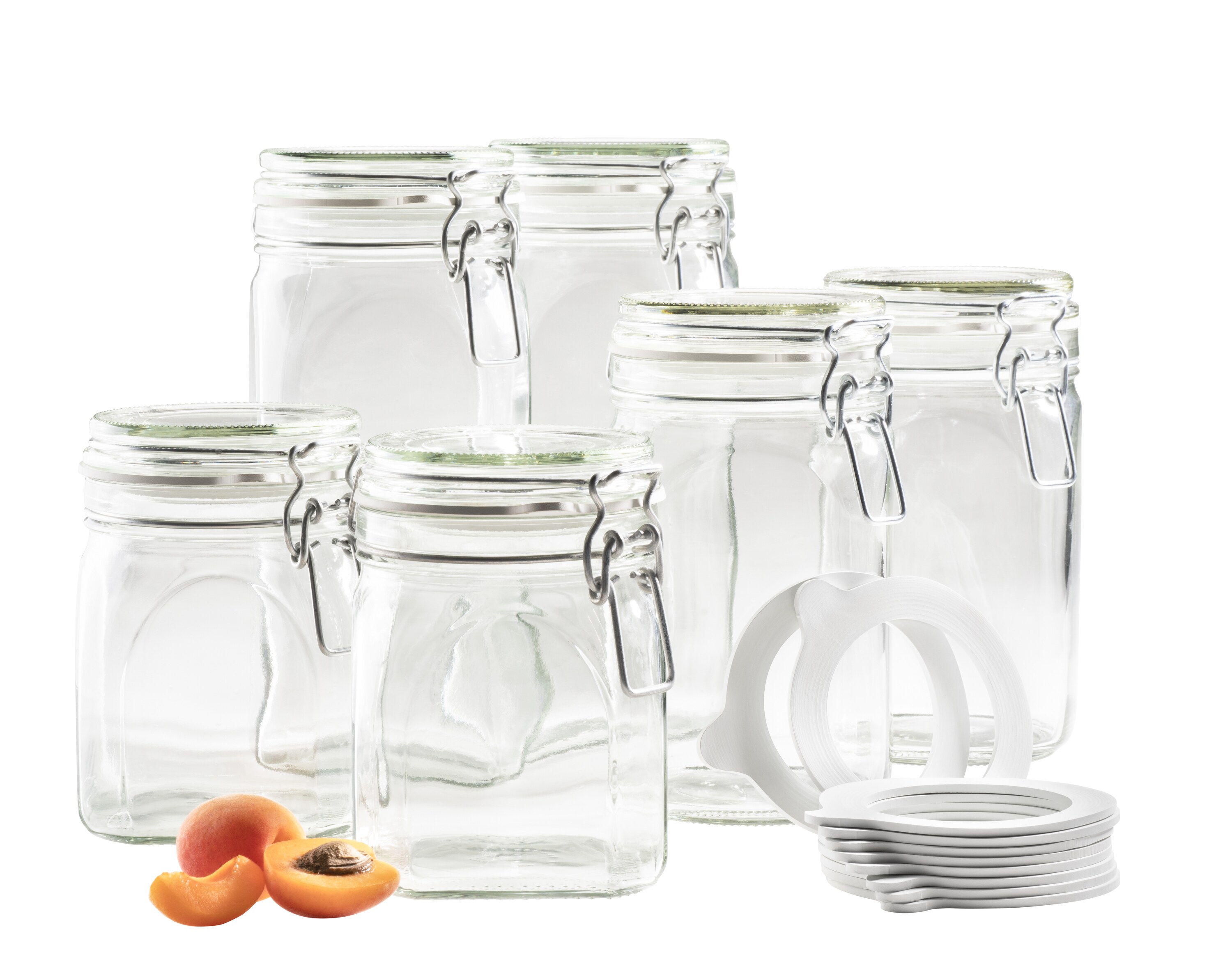 M&auml;ser Vorratsglas-Set mit Deckel, Glas Gothika Transparent 