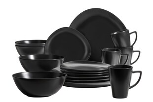 Mäser Geschirr-Set, Steinzeug Glendale Schwarz 