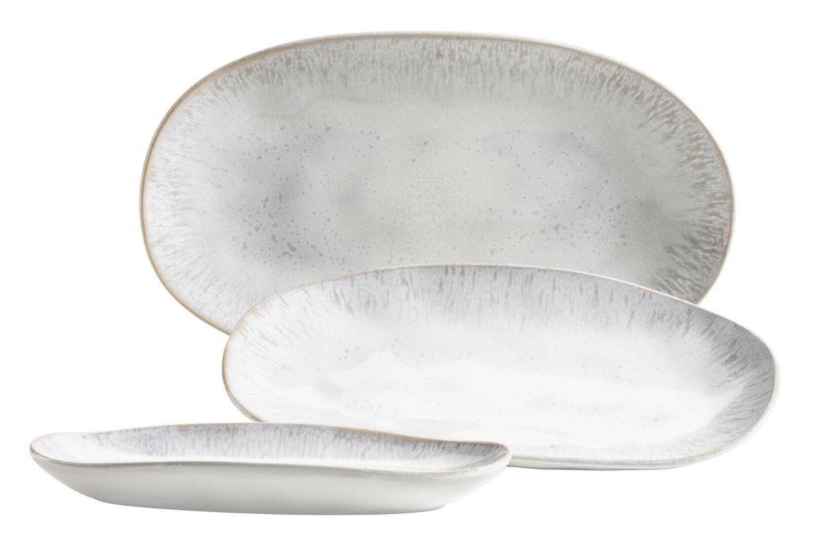 Servierplatten-Set, Steinzeug Frozen