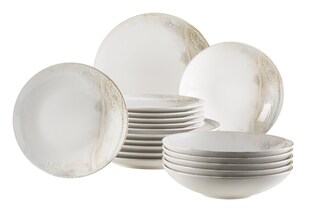 Mäser Teller-Set, Steinzeug Ossia Weiß / Beige 