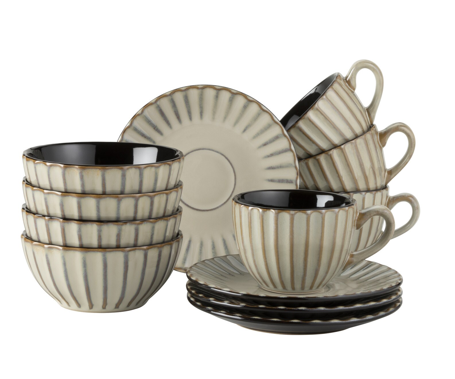 M&auml;ser Fr&uuml;hst&uuml;cksset, Steinzeug Confino 