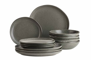Mäser Tellerset, Keramik Marlena Grau 
