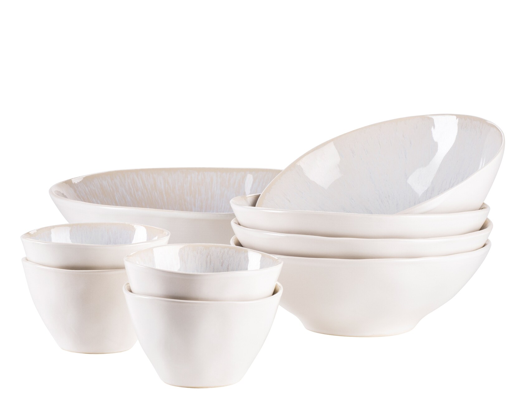 Salatschüssel-Set, Steinzeug Frozen