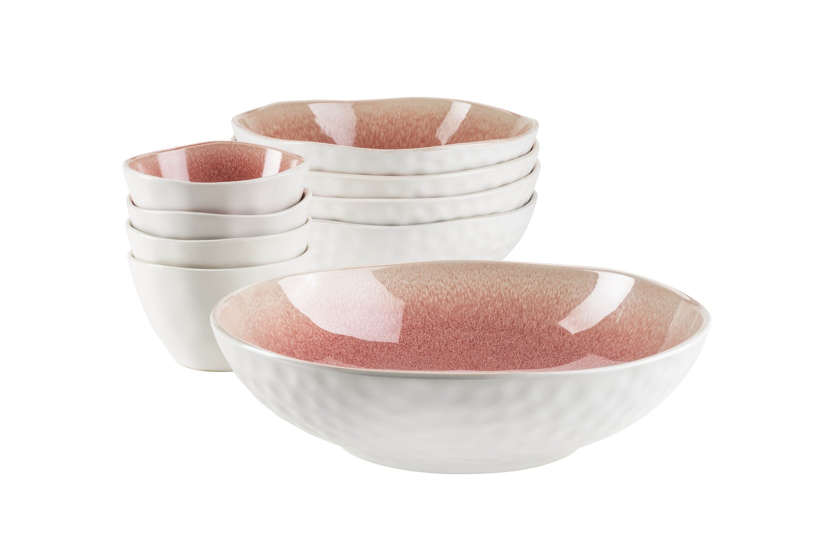 Salatschüssel-Set, Steinzeug Frozen