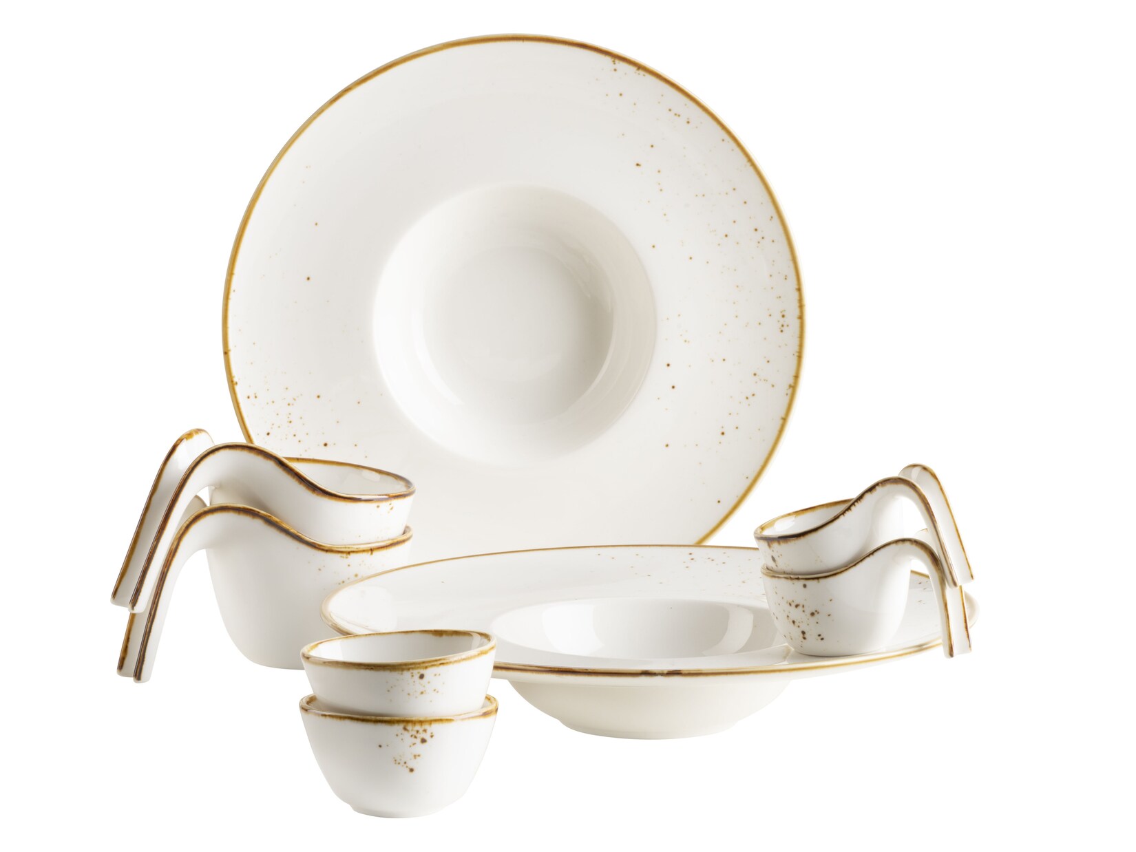 Gourmet Set, Porzellan Pintar Beige / Braun