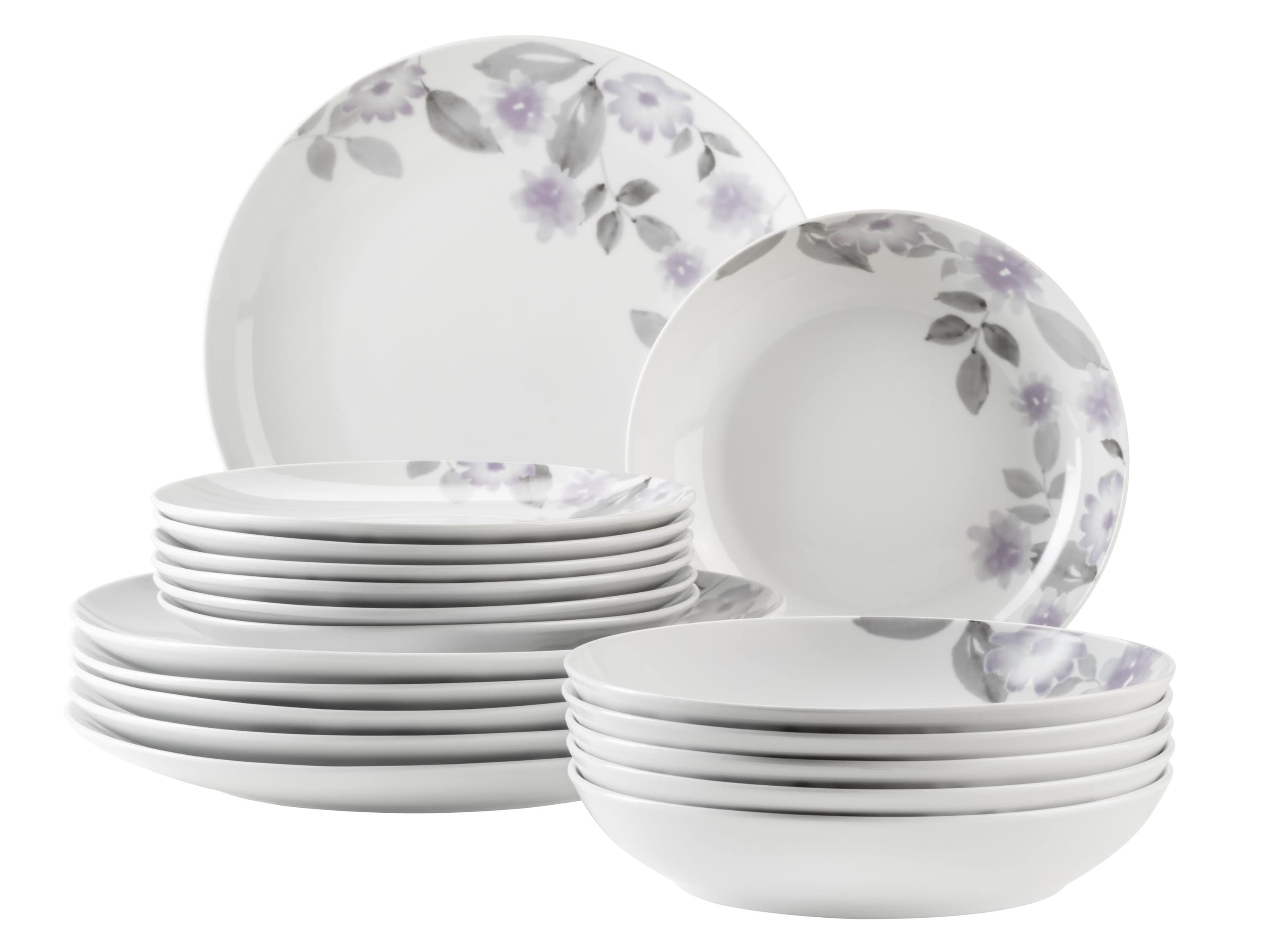 M&auml;ser Tellerset, Porzellan Sono Wei&szlig; 