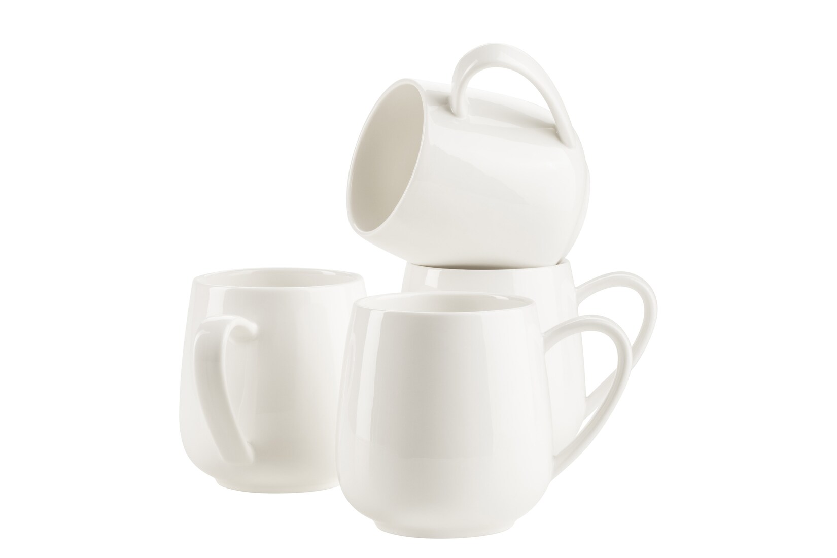 Kaffeebecher Set, Porzellan Taya Weiß