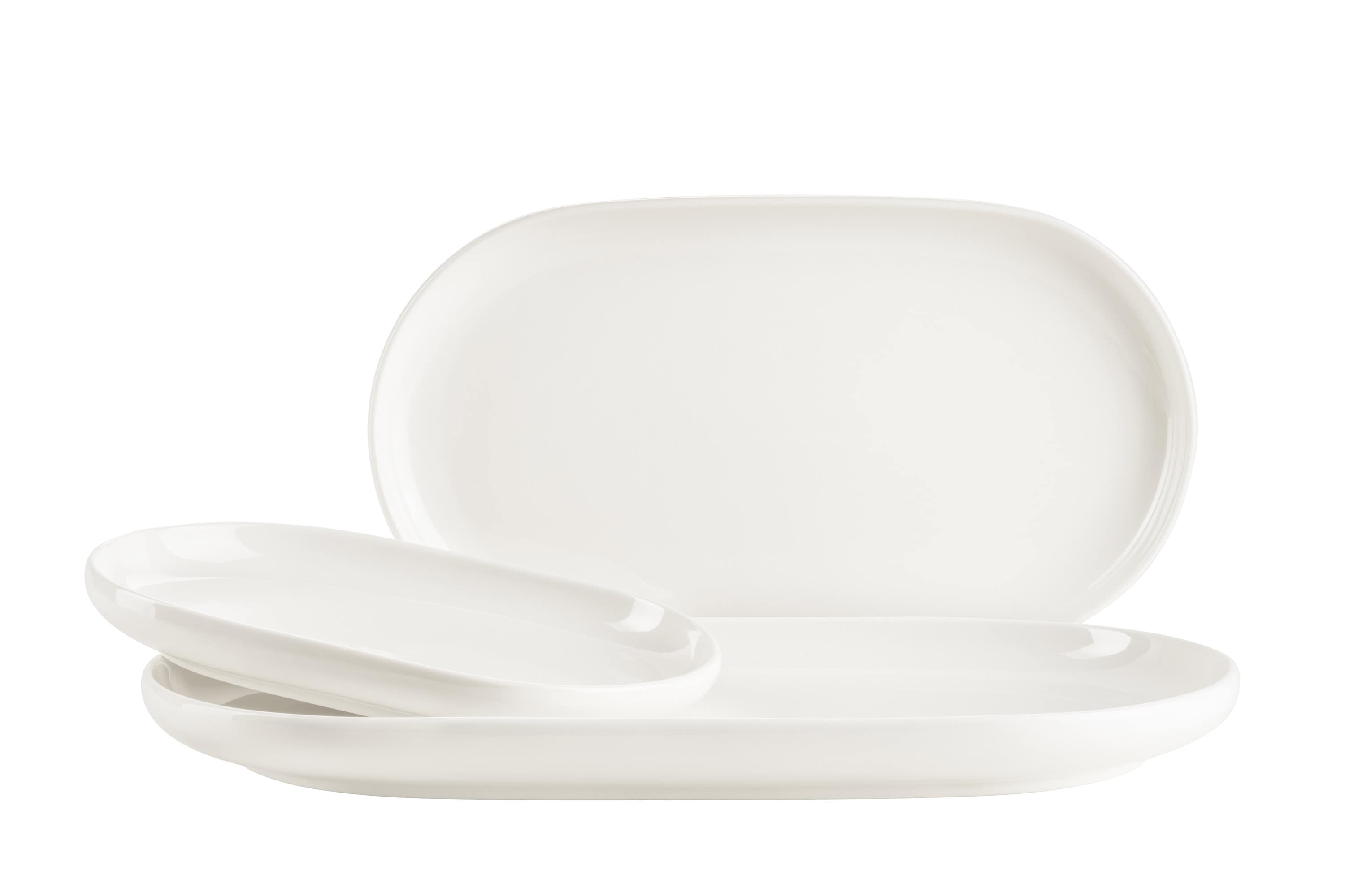 M&auml;ser Plattenset, Porzellan Taya Wei&szlig; 