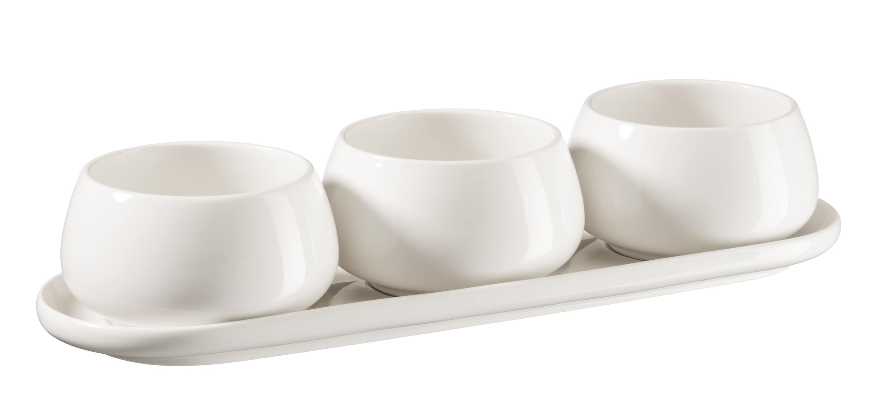 M&auml;ser Snackingset, Porzellan Taya Wei&szlig; 