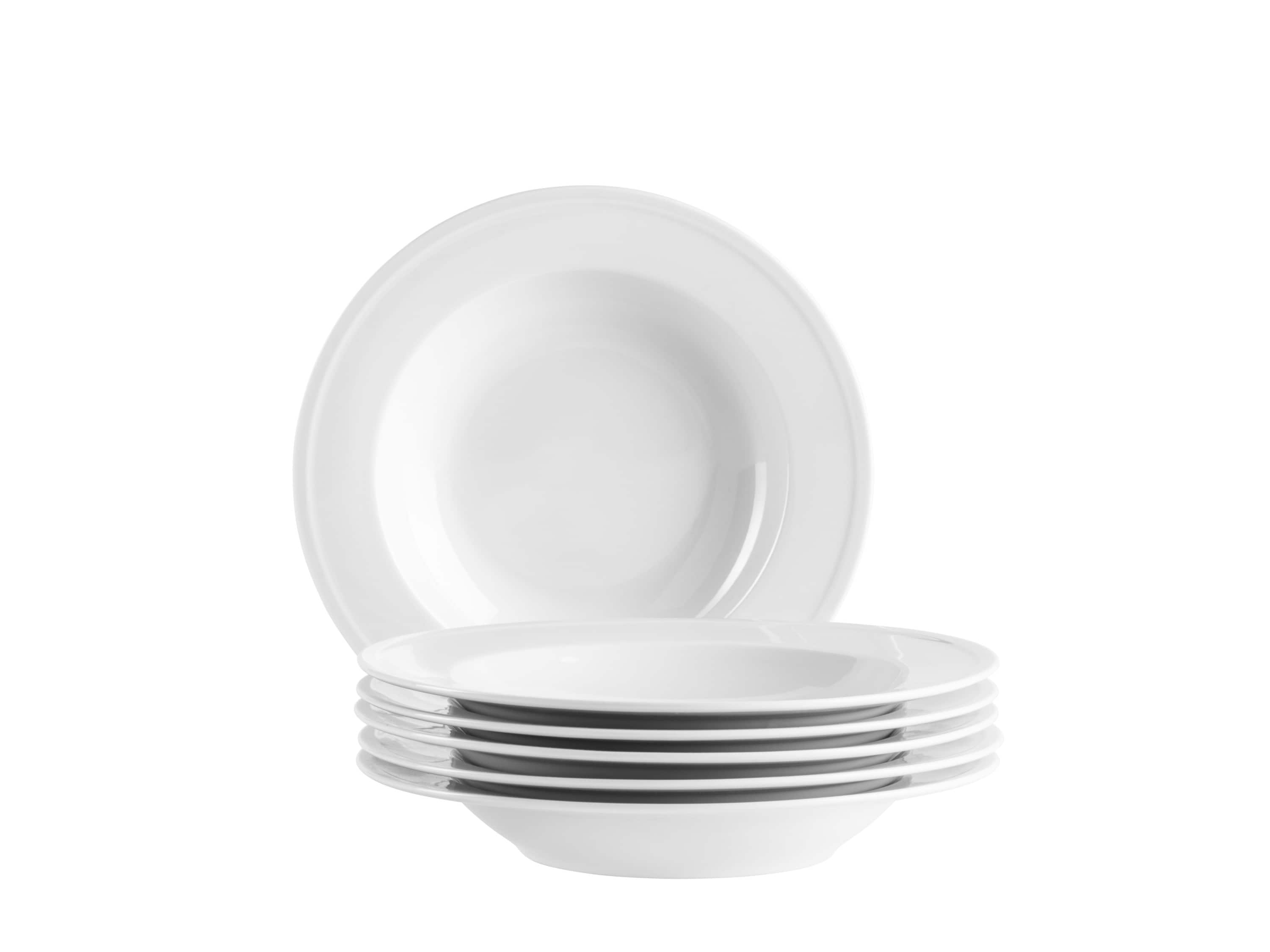 M&auml;ser Suppenteller Set, Porzellan Arlona Wei&szlig; 