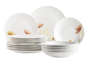 Mäser Tellerset, Porzellan Amapola Weiß 