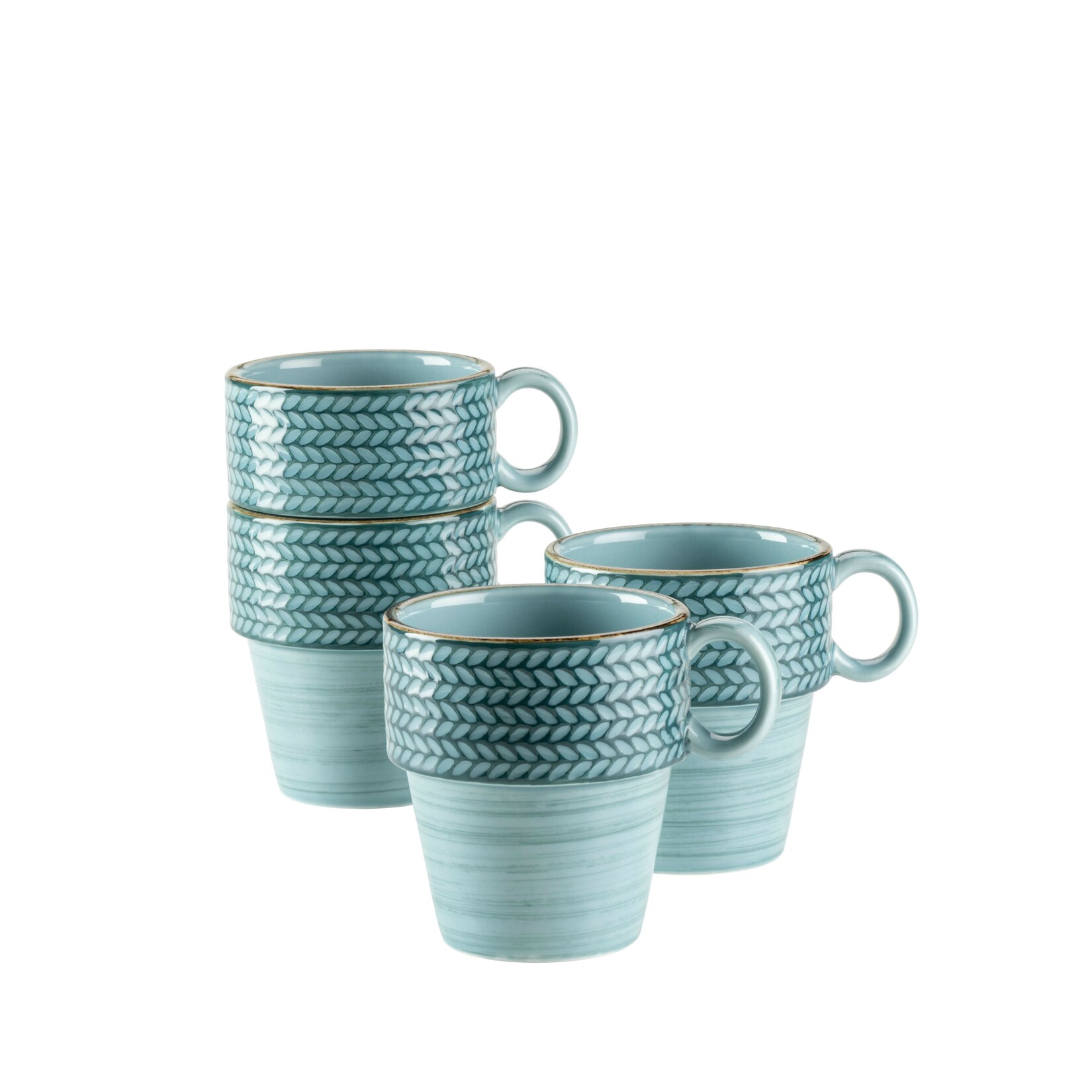 Kaffeebecher-Set, Porzellan Prospero Blau