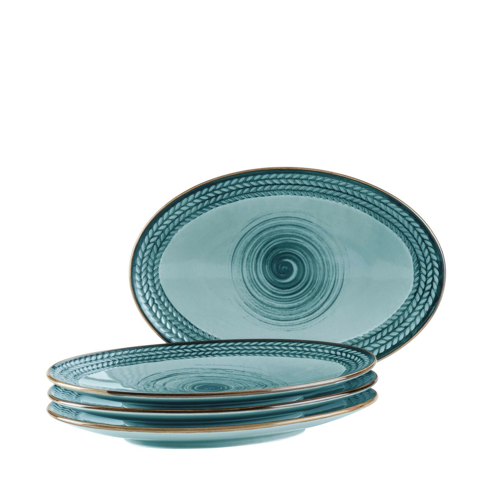 Platten-Set, Porzellan Prospero Blau
