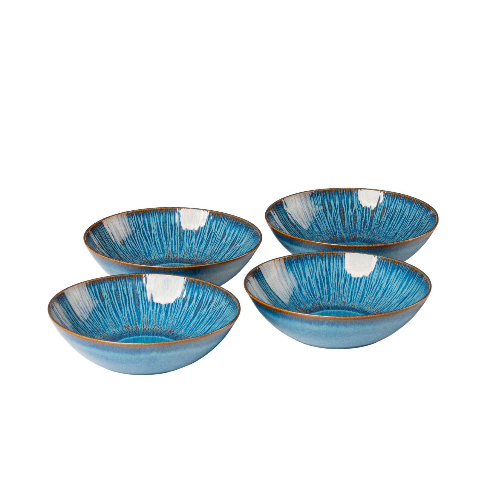 Schüssel-Set, Steinzeug Eisfall Blau