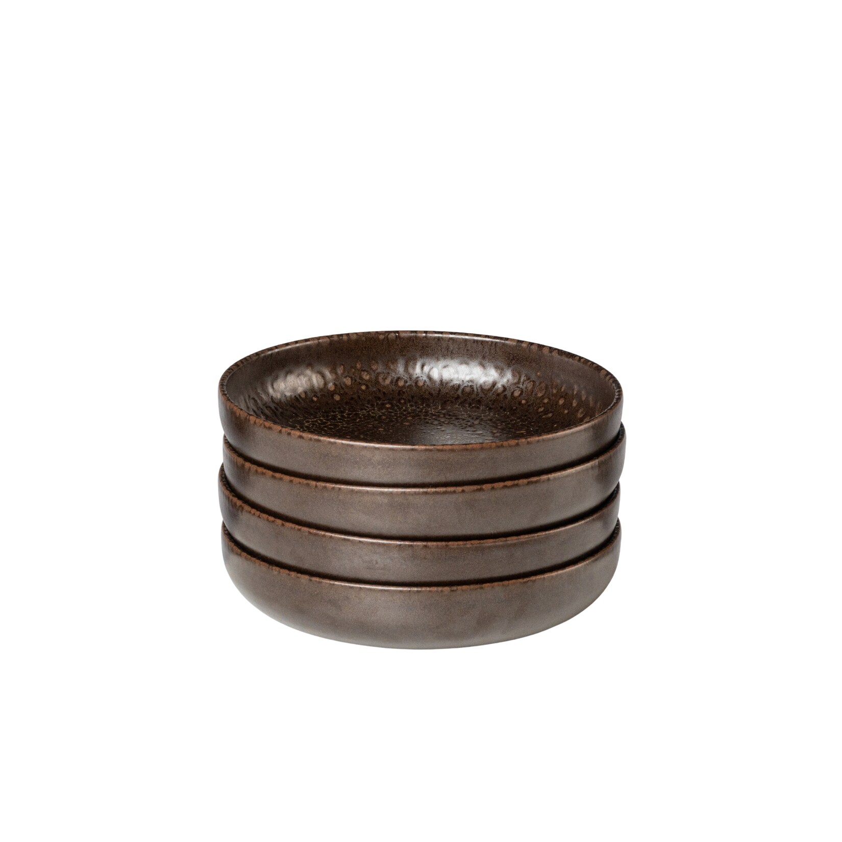Suppenteller-Set, Steinzeug Glockenklang Bronze / Braun