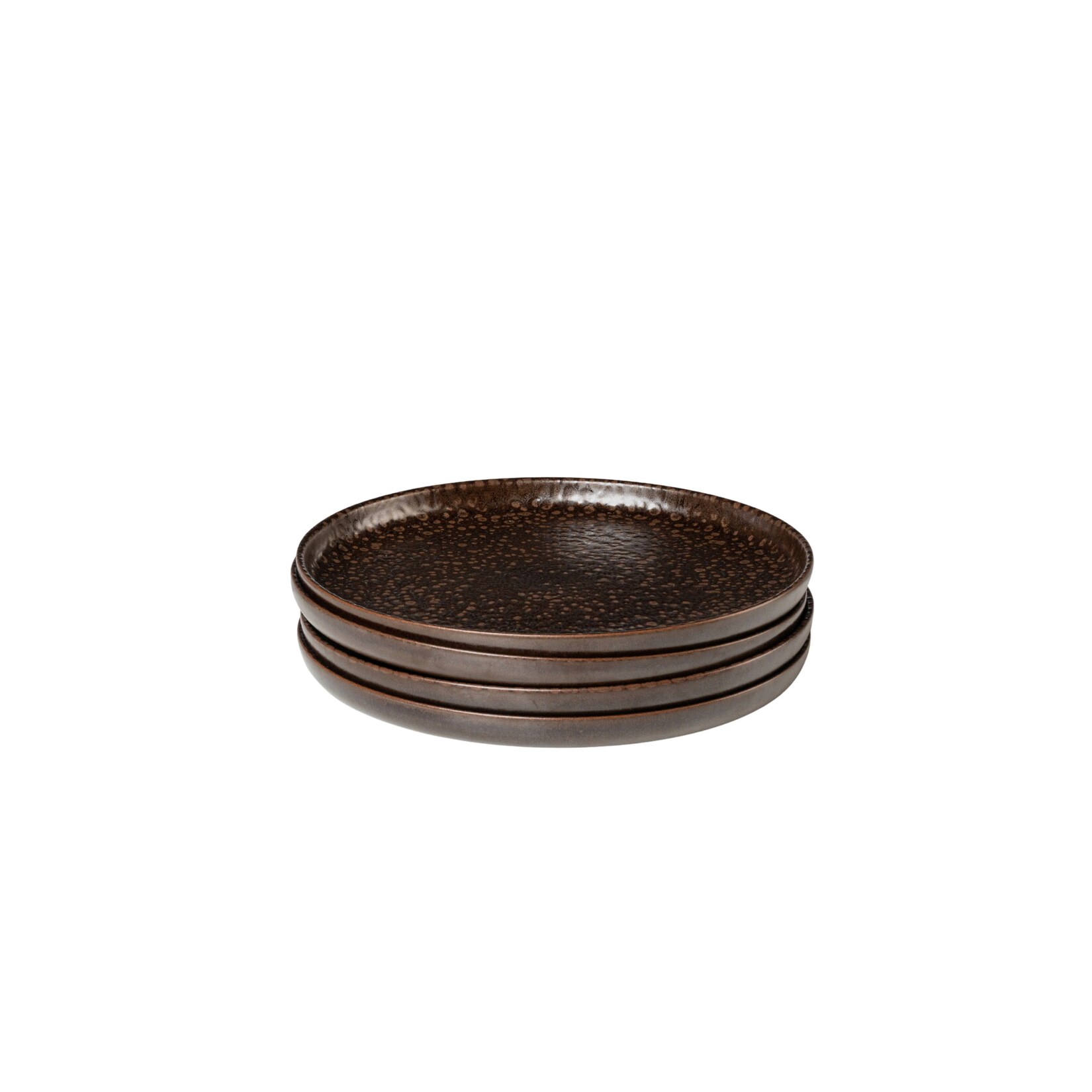 Speiseteller-Set, Steinzeug Glockenklang Bronze / Braun