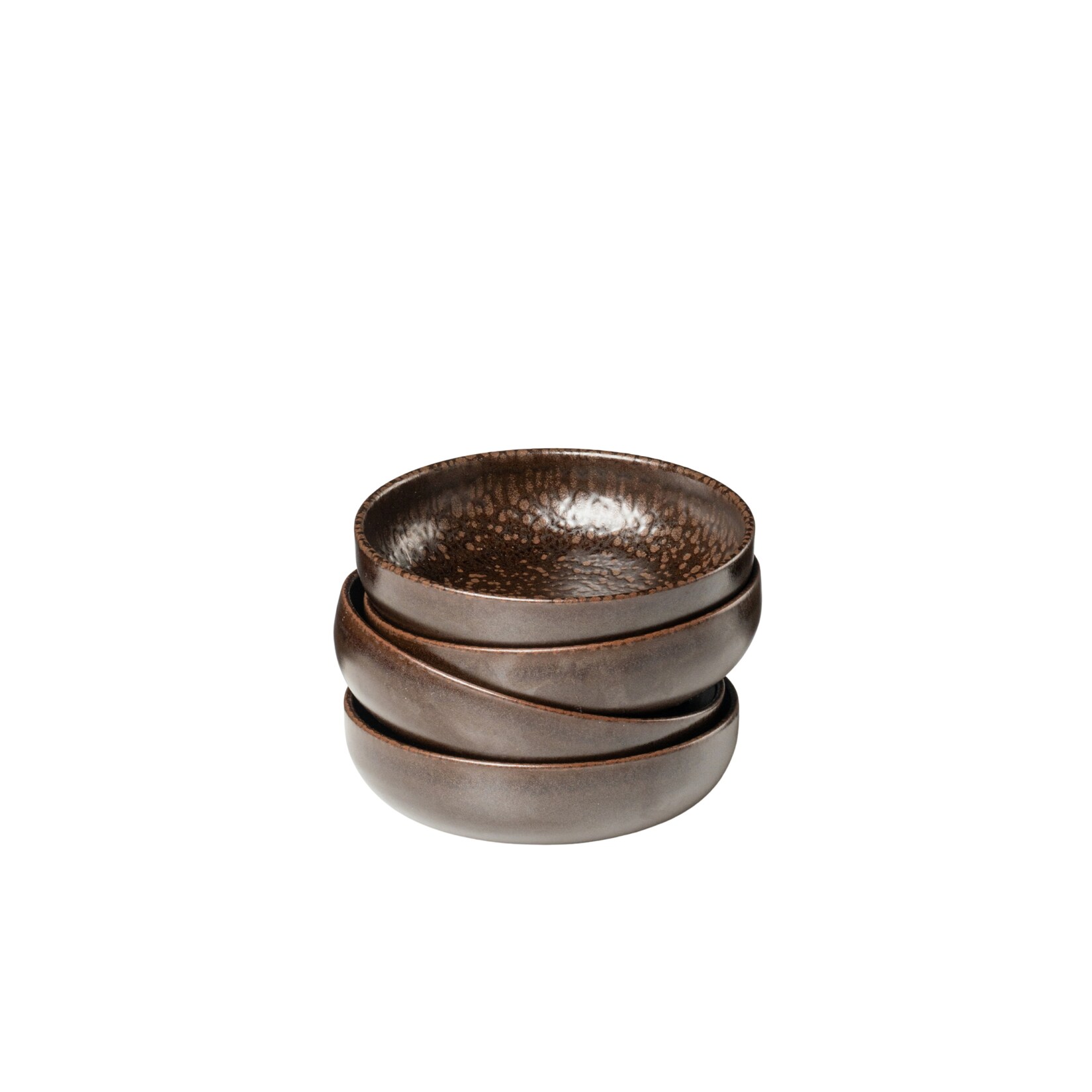 Schüssel-Set, Steinzeug Glockenklang Bronze / Braun