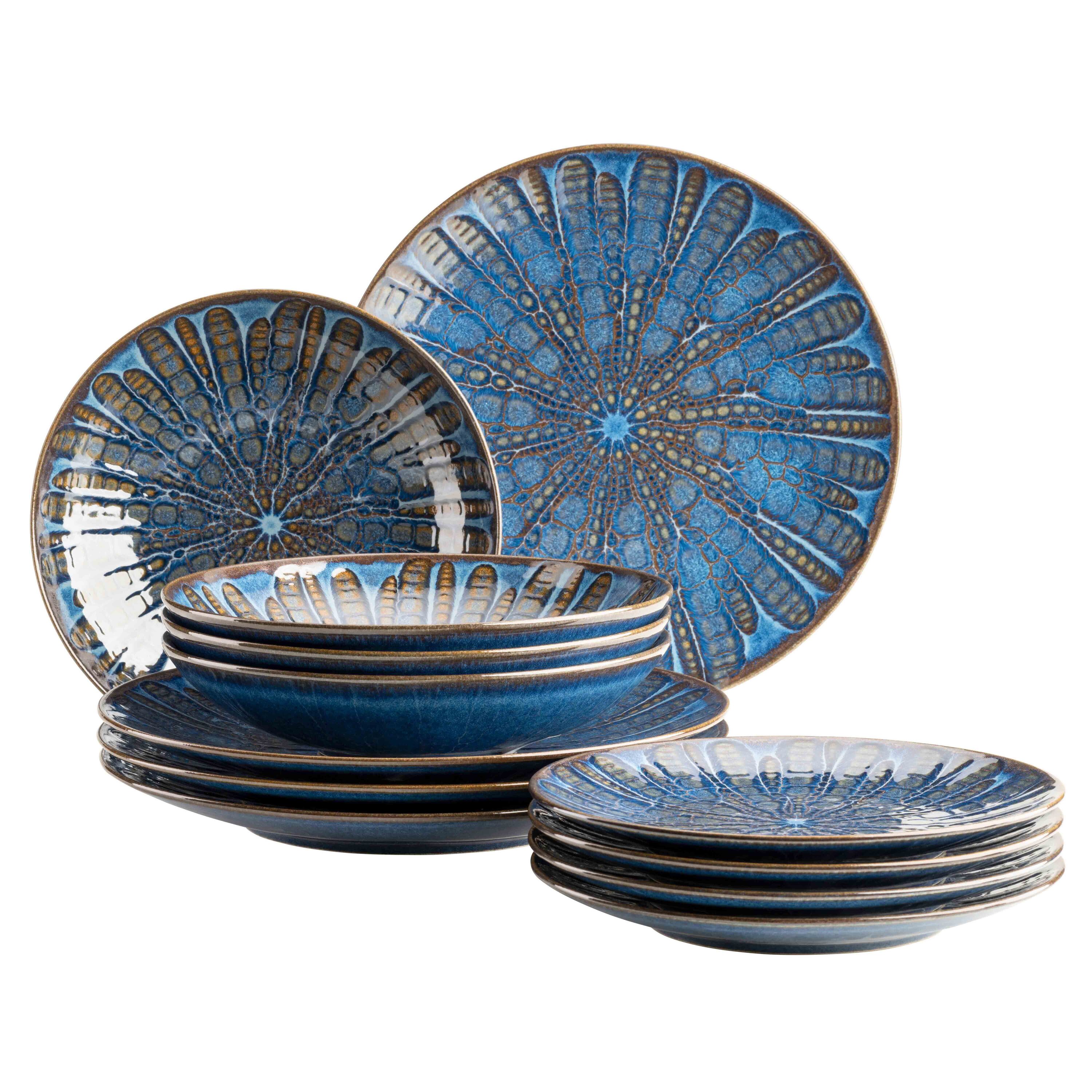 M&auml;ser Tafelservice, Steinzeug Aquamarine Blau 