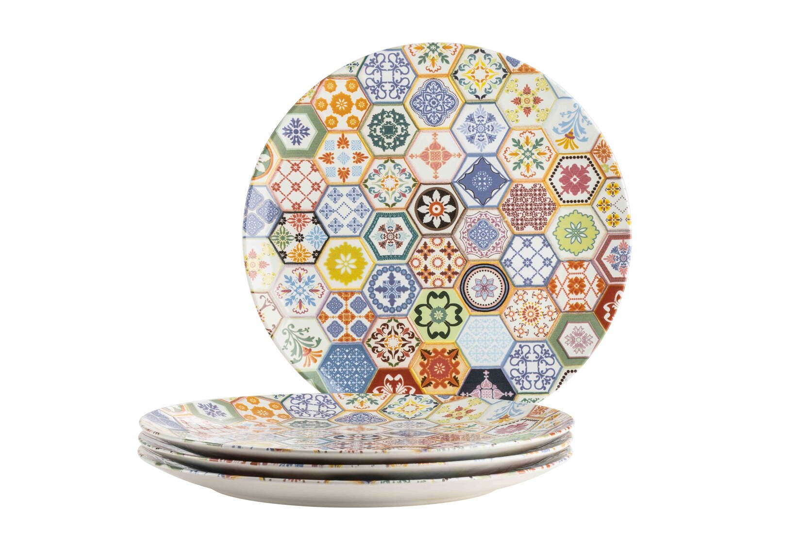 Platzteller-Set, Keramik Amarante Bunt