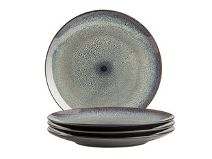 Mäser Teller-Set, Steinzeug Teona Blau, Braun, Grün, Schwarz 