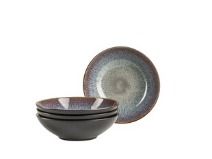 Mäser Suppenteller-Set, Steinzeug Teona Blau, Braun, Grün, Schwarz 