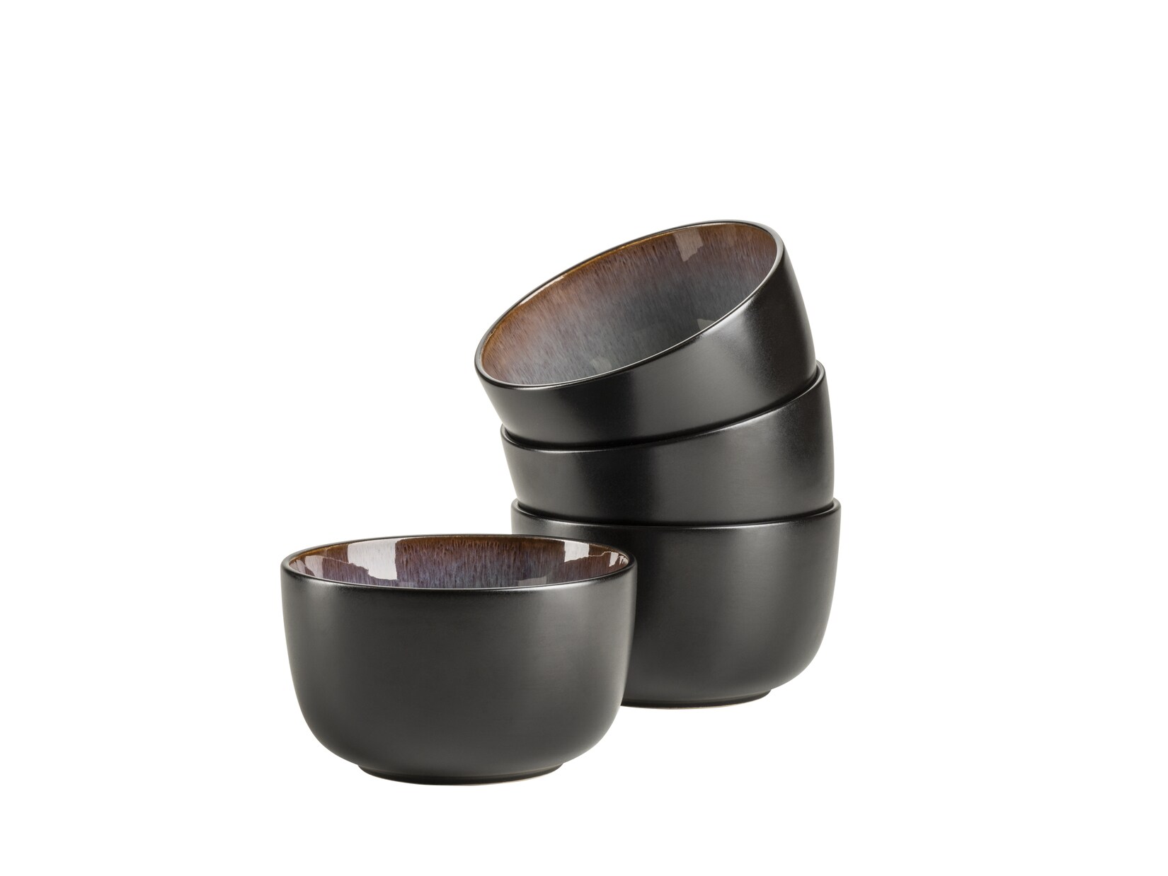 Schüssel-Set, Steinzeug Teona Blau, Braun, Grün, Schwarz