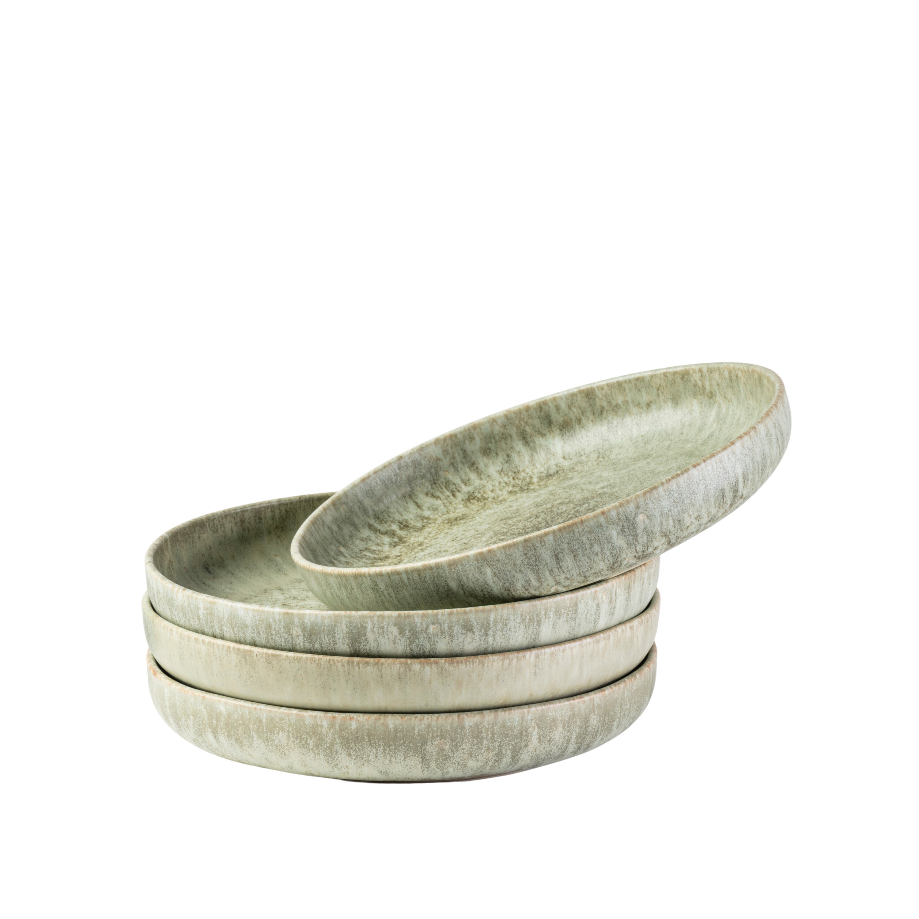 Gipfelst&uuml;ck Suppenteller-Set, Steinzeug Moos'N'Stein 