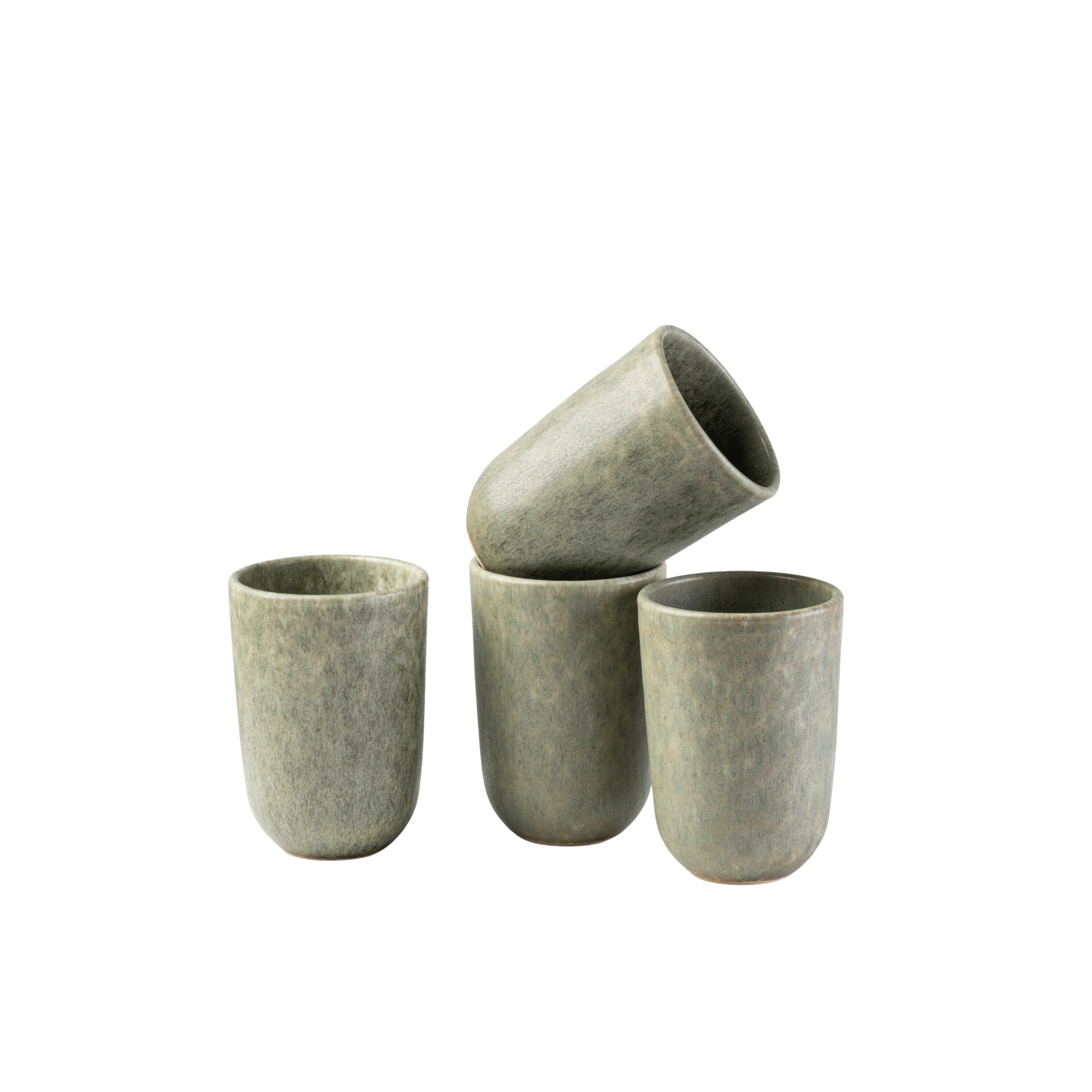 Gipfelst&uuml;ck Kaffeebecher-Set, Steinzeug Moos'N'Stein 
