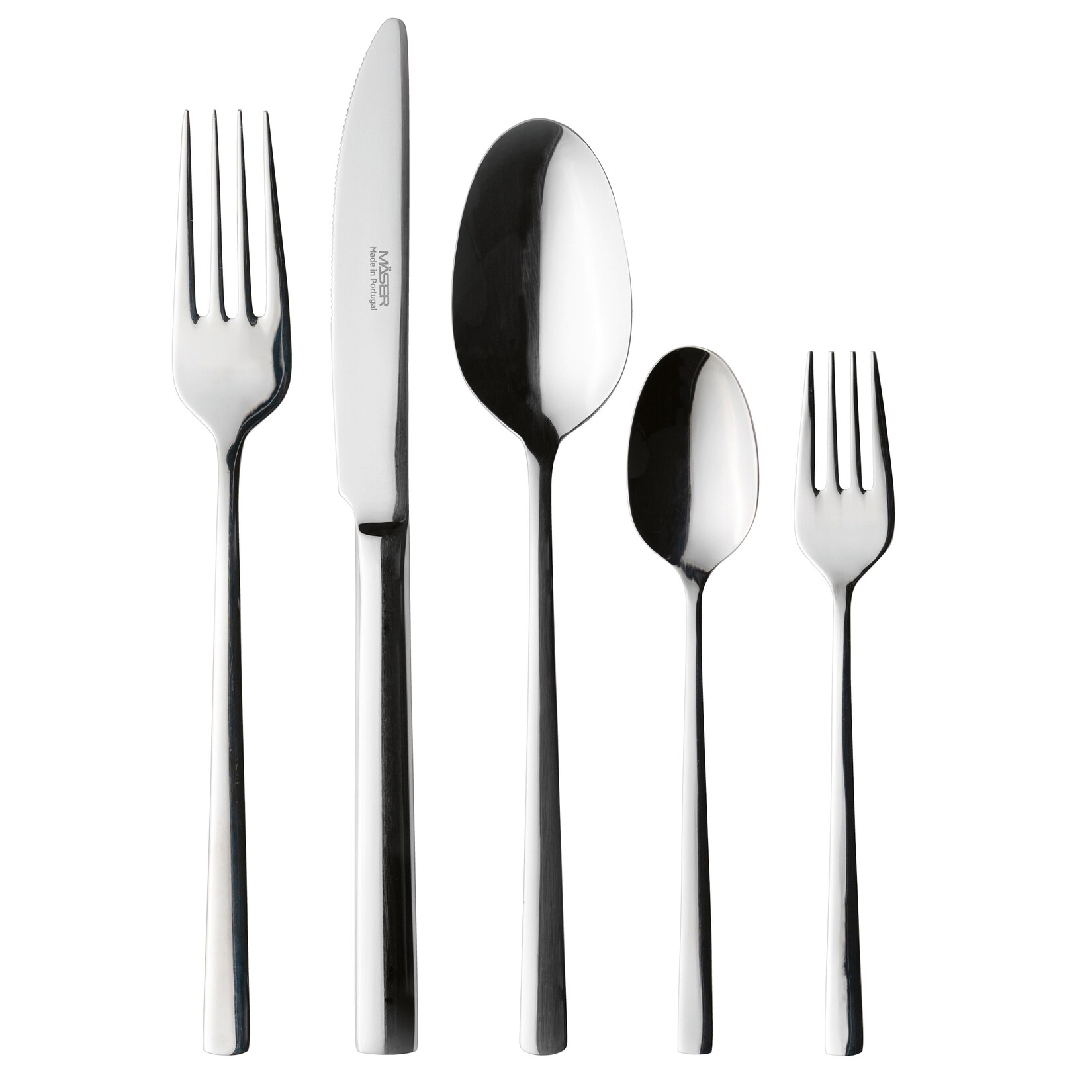 Besteck-Set, Edelstahl Oneda Silber
