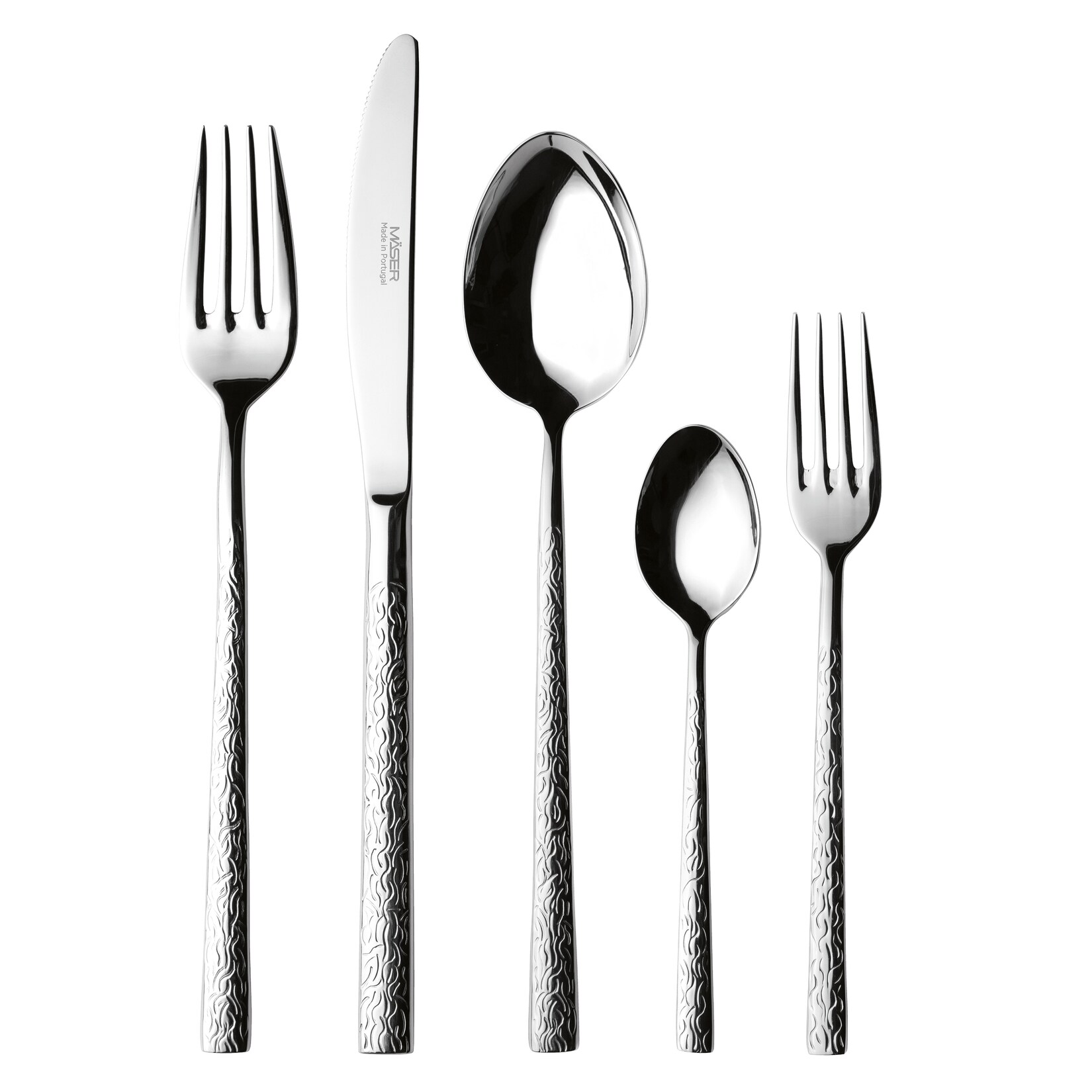 Besteck-Set, Edelstahl Ivy Silber