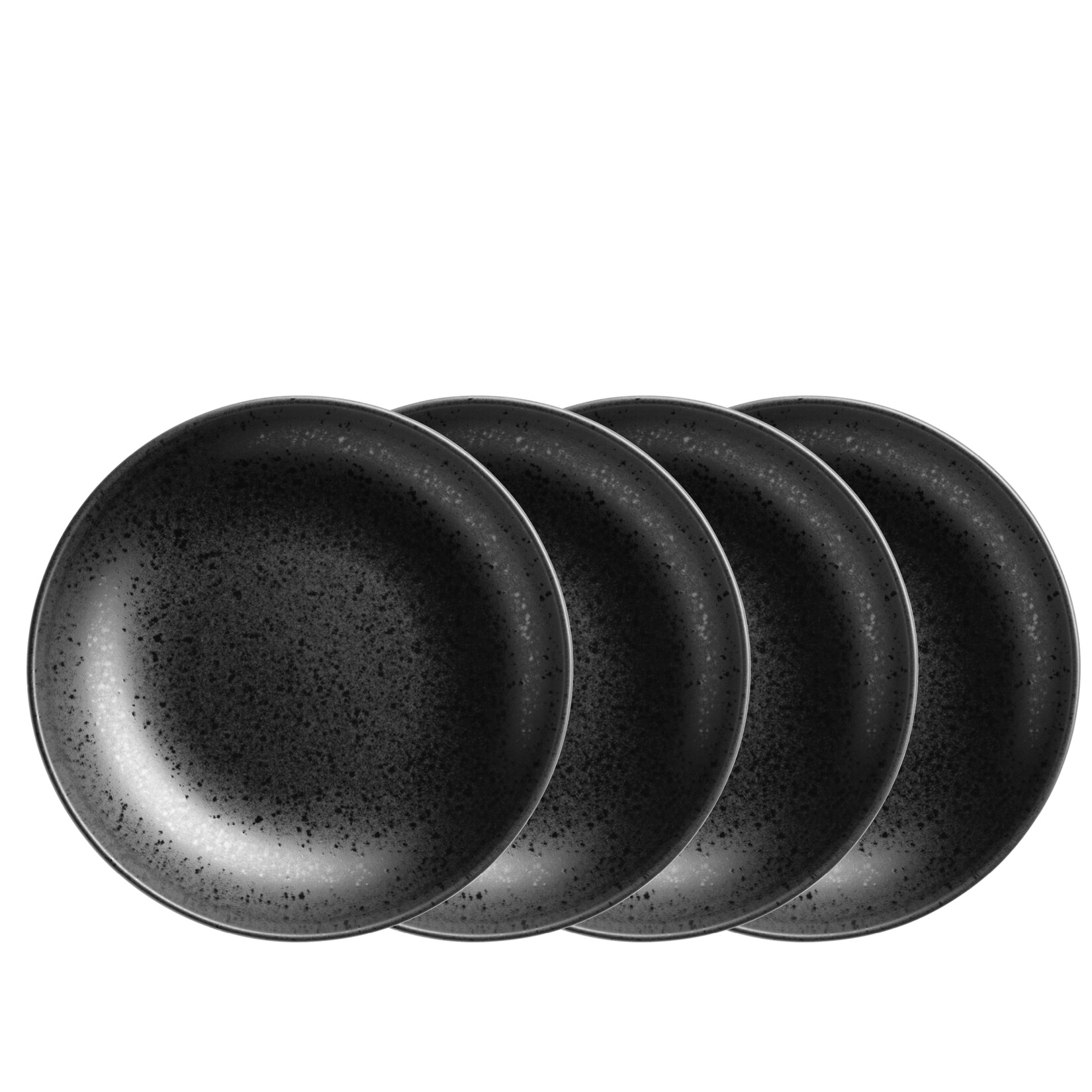 Suppenteller-Set, Steinzeug Essential Schwarz