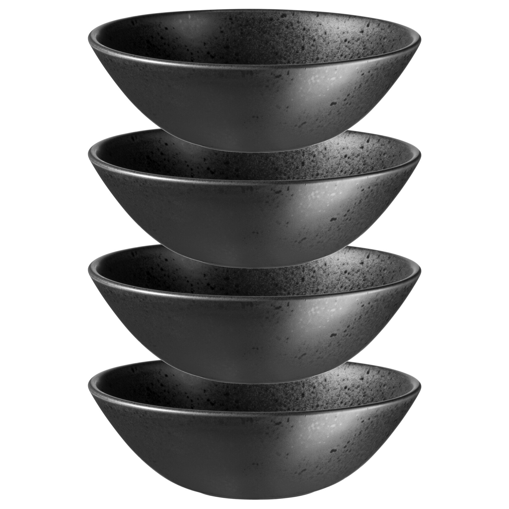 Schüssel-Set, Steinzeug Essential Schwarz