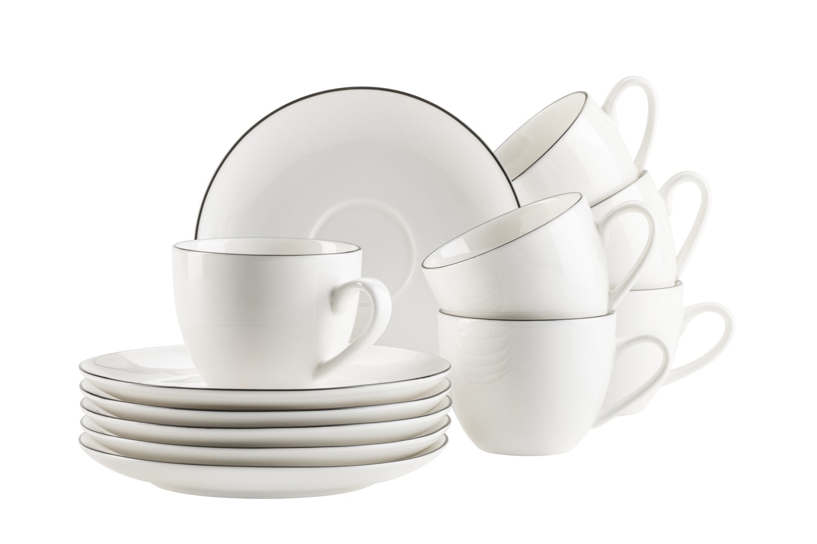 Espressotassen-Set, Porzellan Felise Weiß