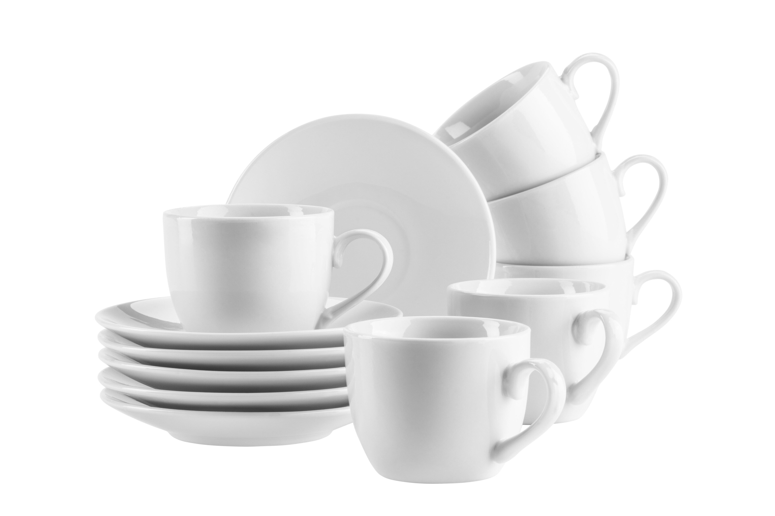 M&auml;ser Espressotassen-Set, Porzellan Barca Wei&szlig; 