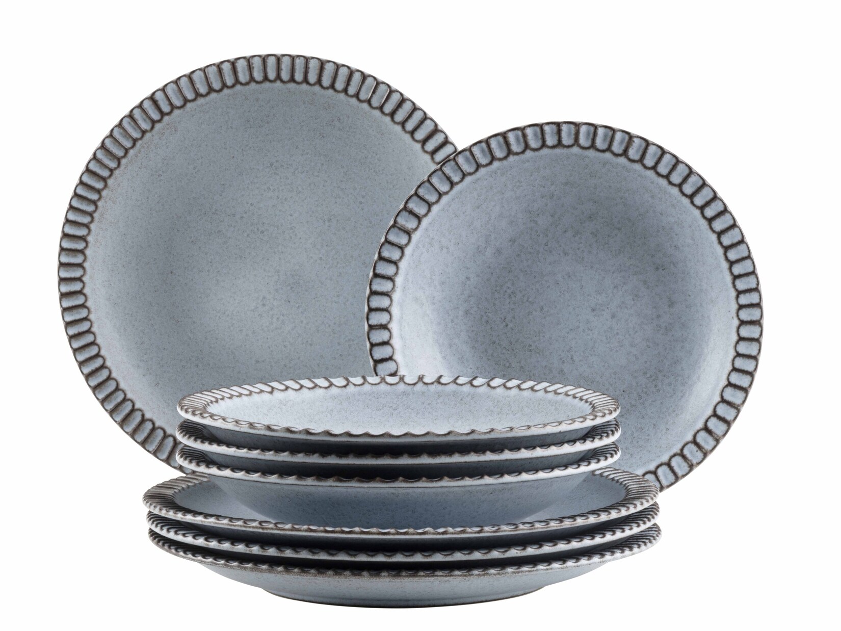 Teller Set, Steinzeug Ida