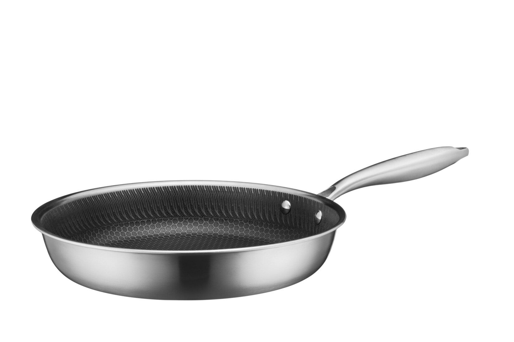 Bratpfanne 28 cm, Edelstahl Hestia Keramik Silber / Schwarz