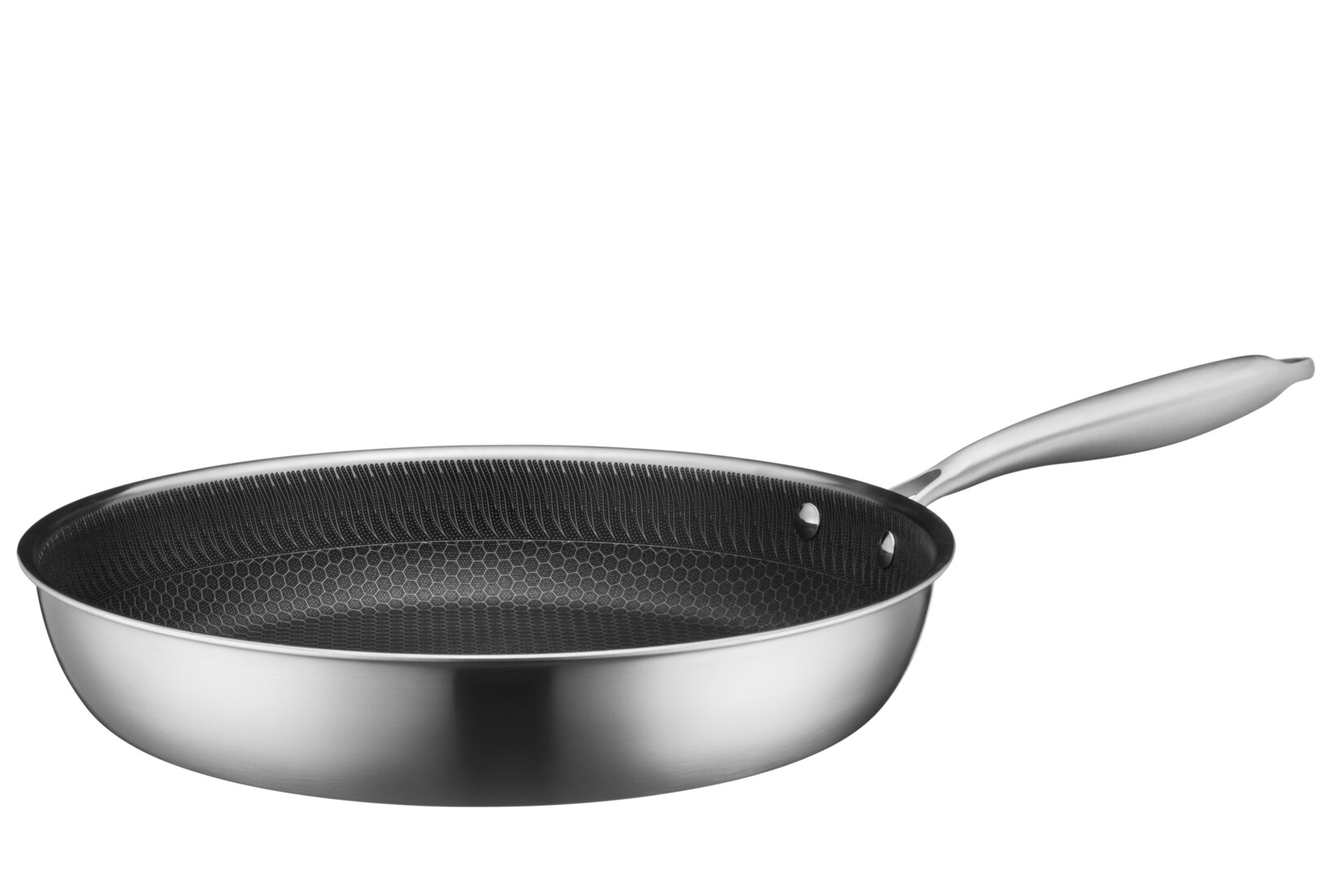 Bratpfanne 32 cm, Edelstahl Hestia Keramik Silber / Schwarz