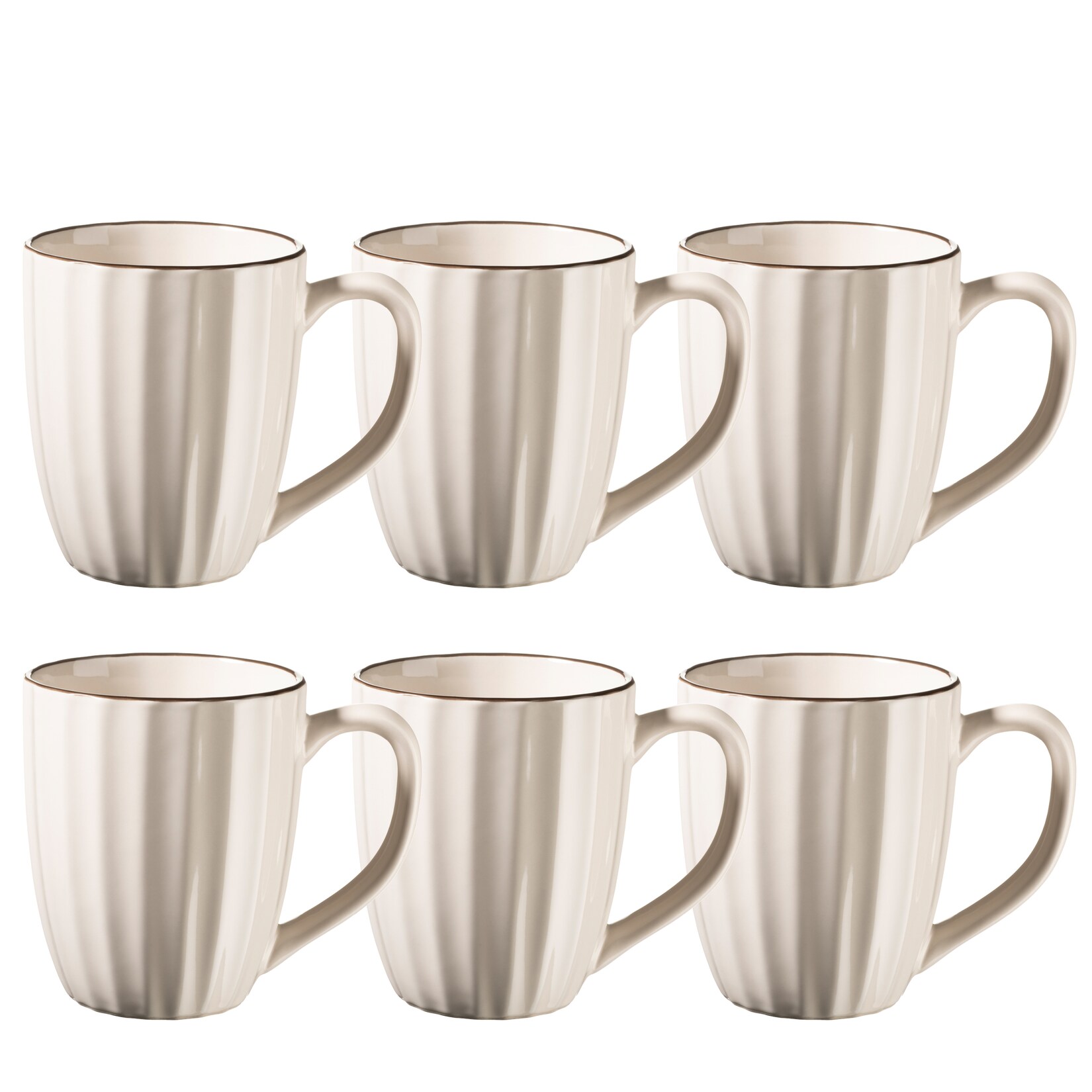 Kaffeebecher-Set, Steinzeug Osita Beige