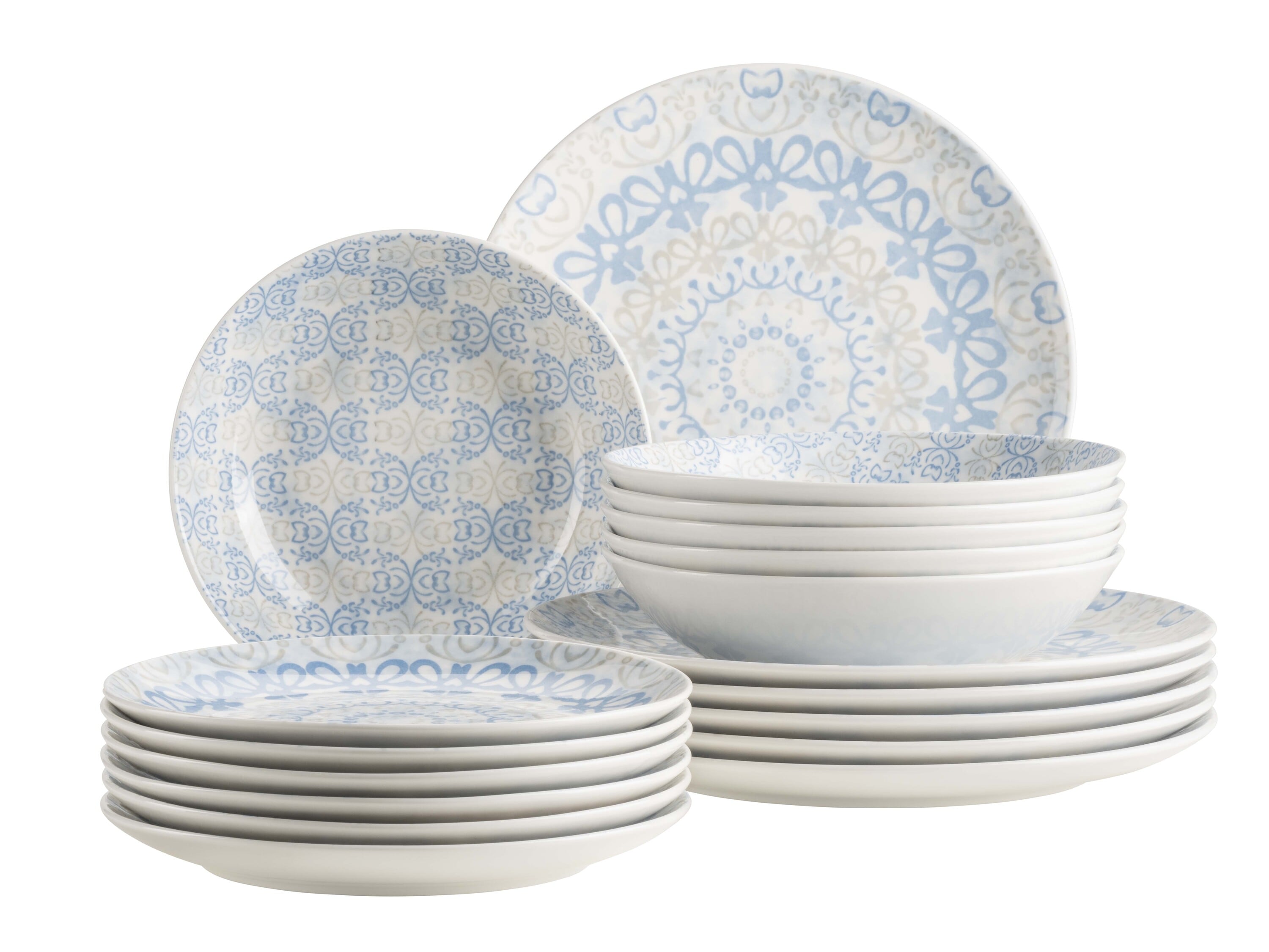 M&auml;ser Teller Set, Porzellan Ornea 