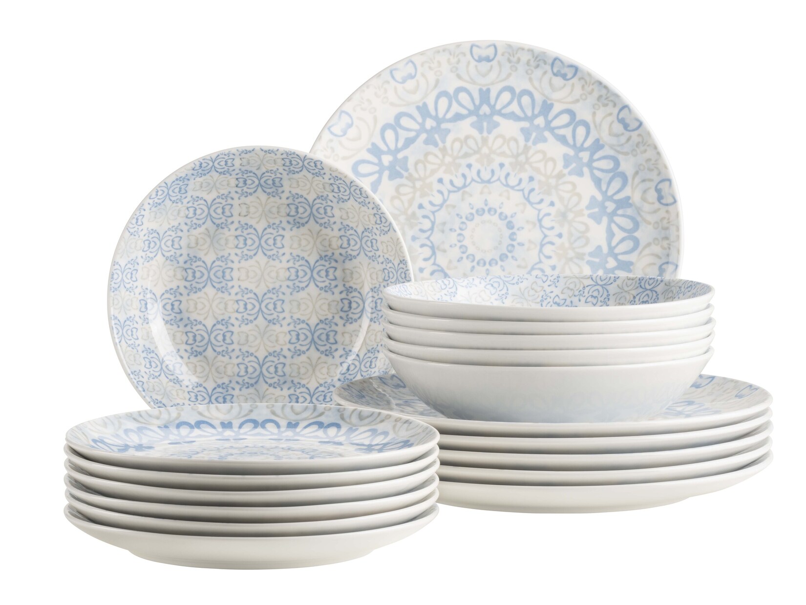 Teller Set, Porzellan Ornea