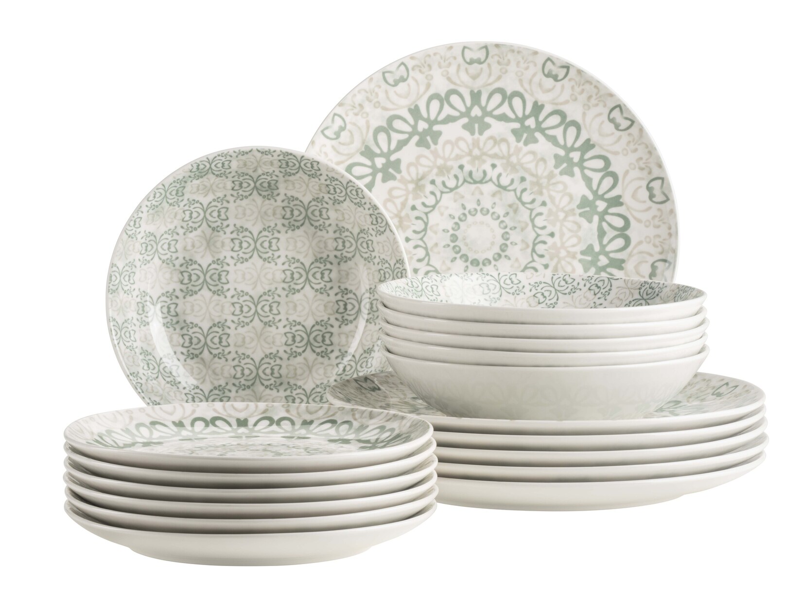 Teller Set, Porzellan Ornea