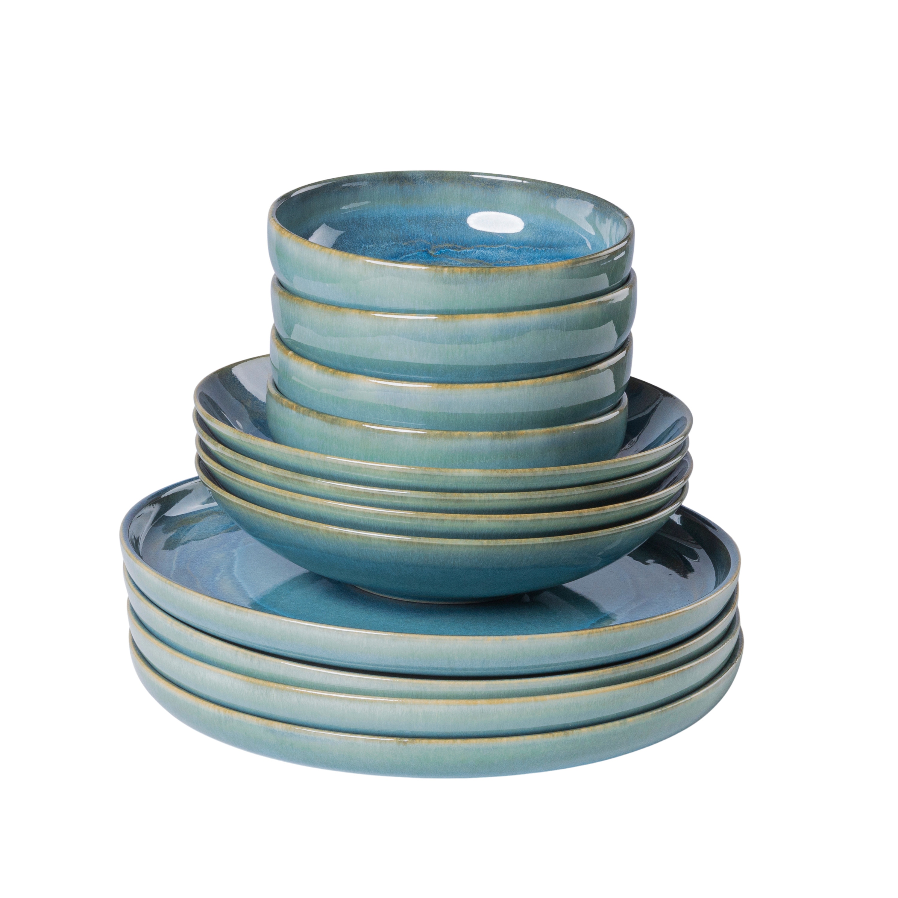 Gipfelst&uuml;ck Tafelservice, Steinzeug TIEFER SEE 