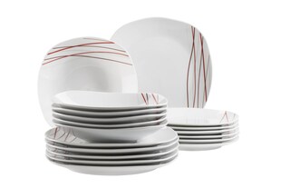 Mäser Tellerset, Porzellan Sencilla Weiß 